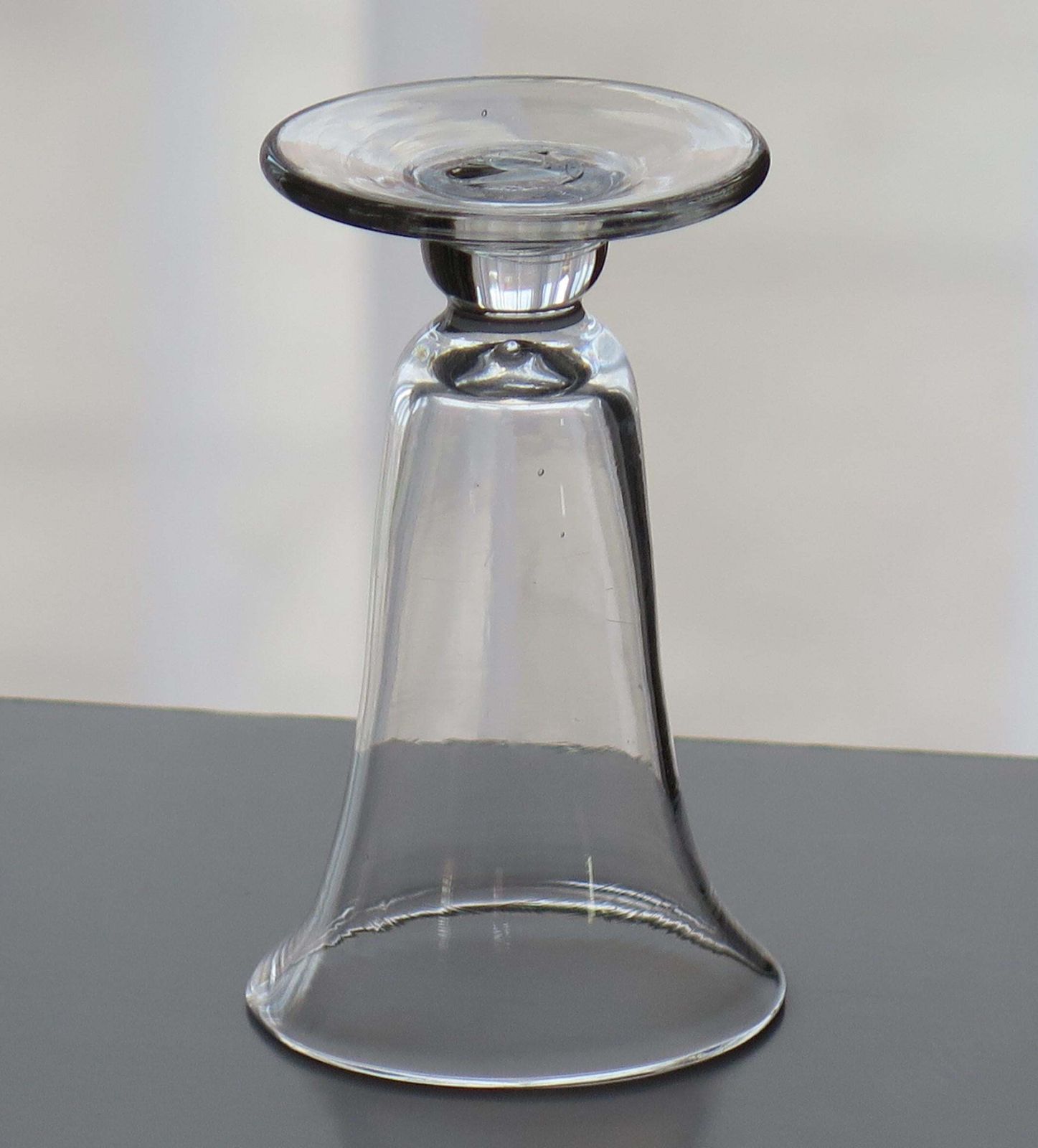 Home Decor 18th C Georgian Jelly Glass With Bell Bowl Cushion Knop Hand Blown, Ca 1780 photo