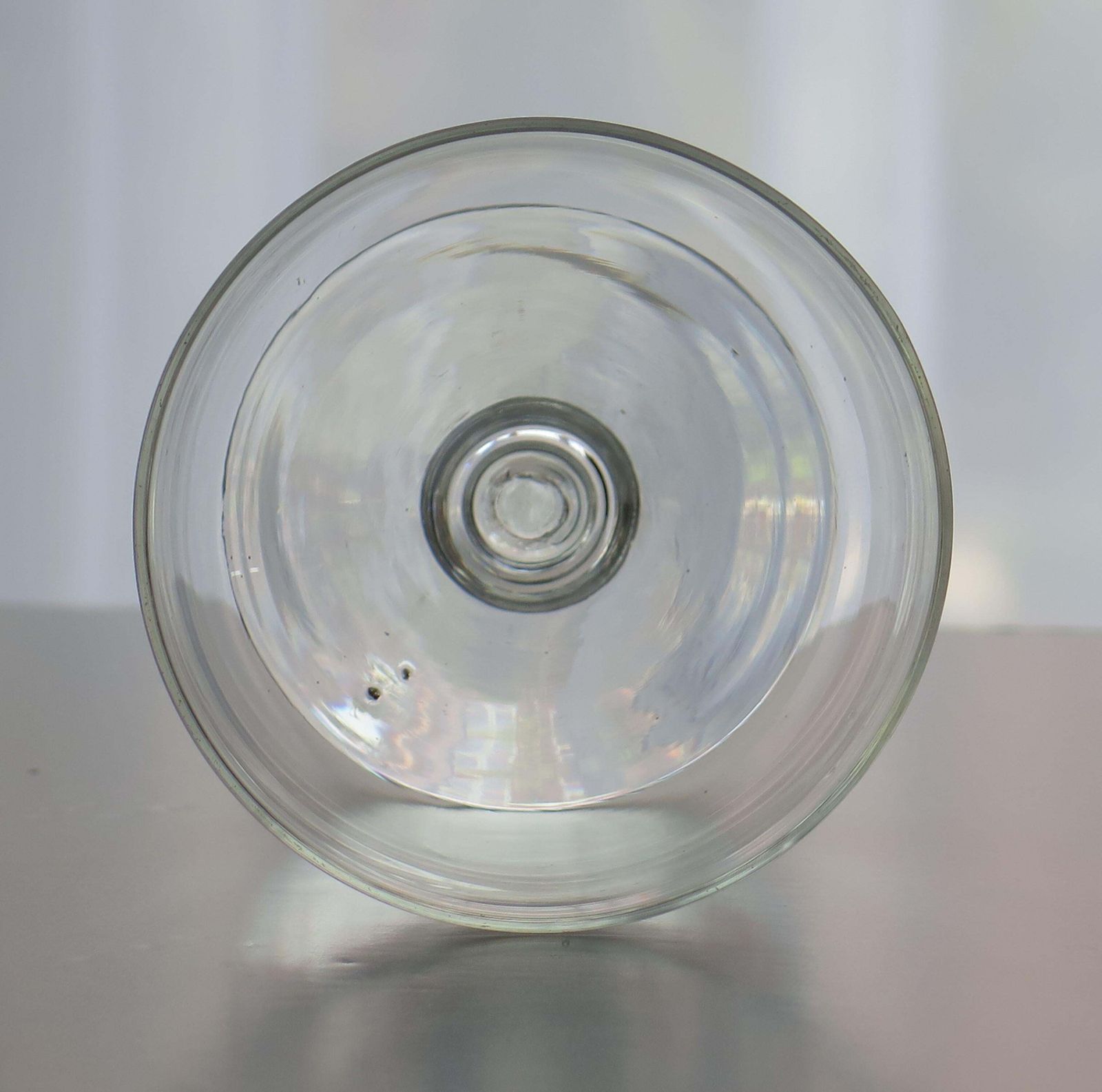 Georgian Rummer Drinking Glass Hand Blown With Ball Knop, English Circa 1810 photo vintage