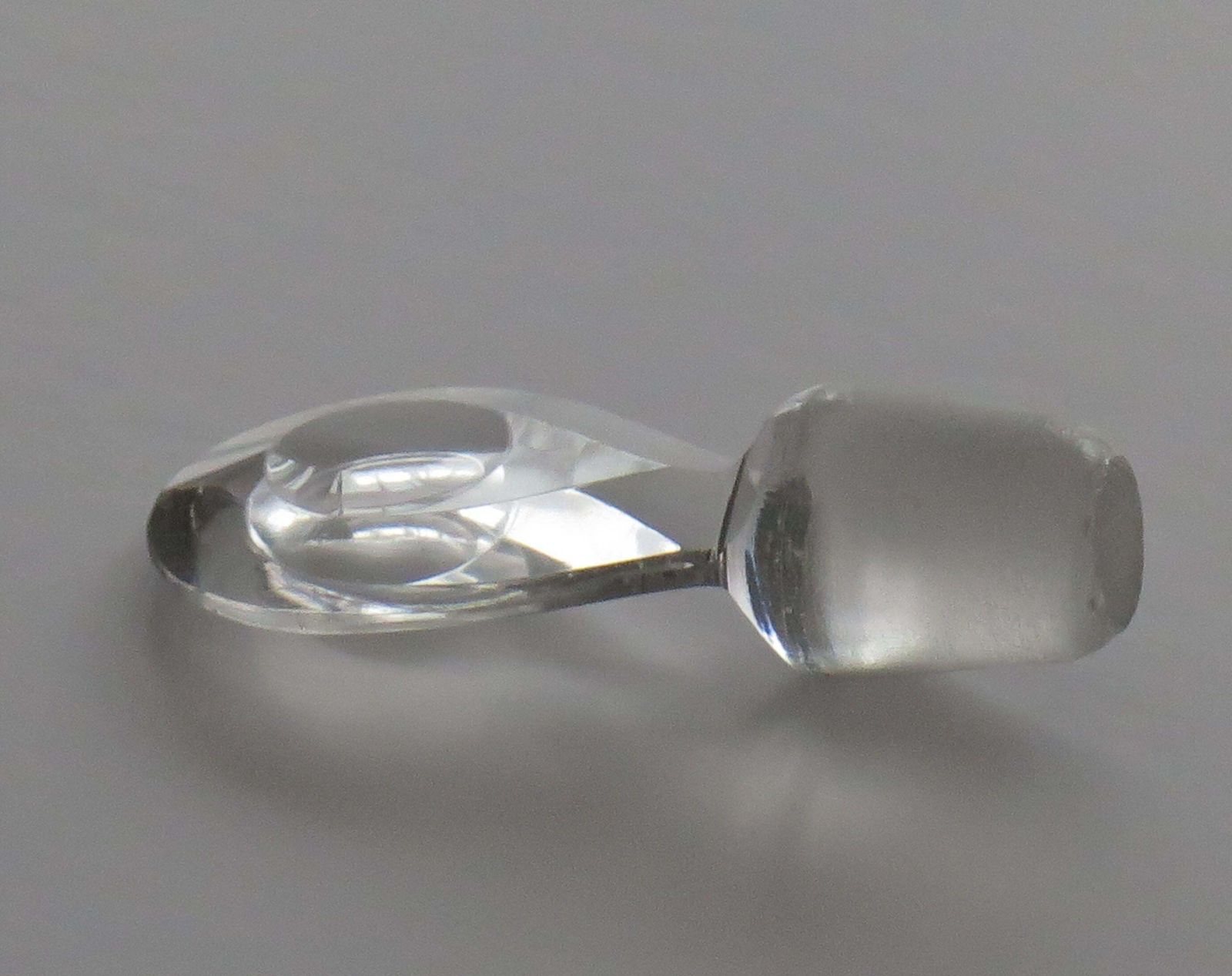 Fine Georgian Cut Glass Crystal Decanter Lozenge Stopper, Irish Circa 1800 photo vintage