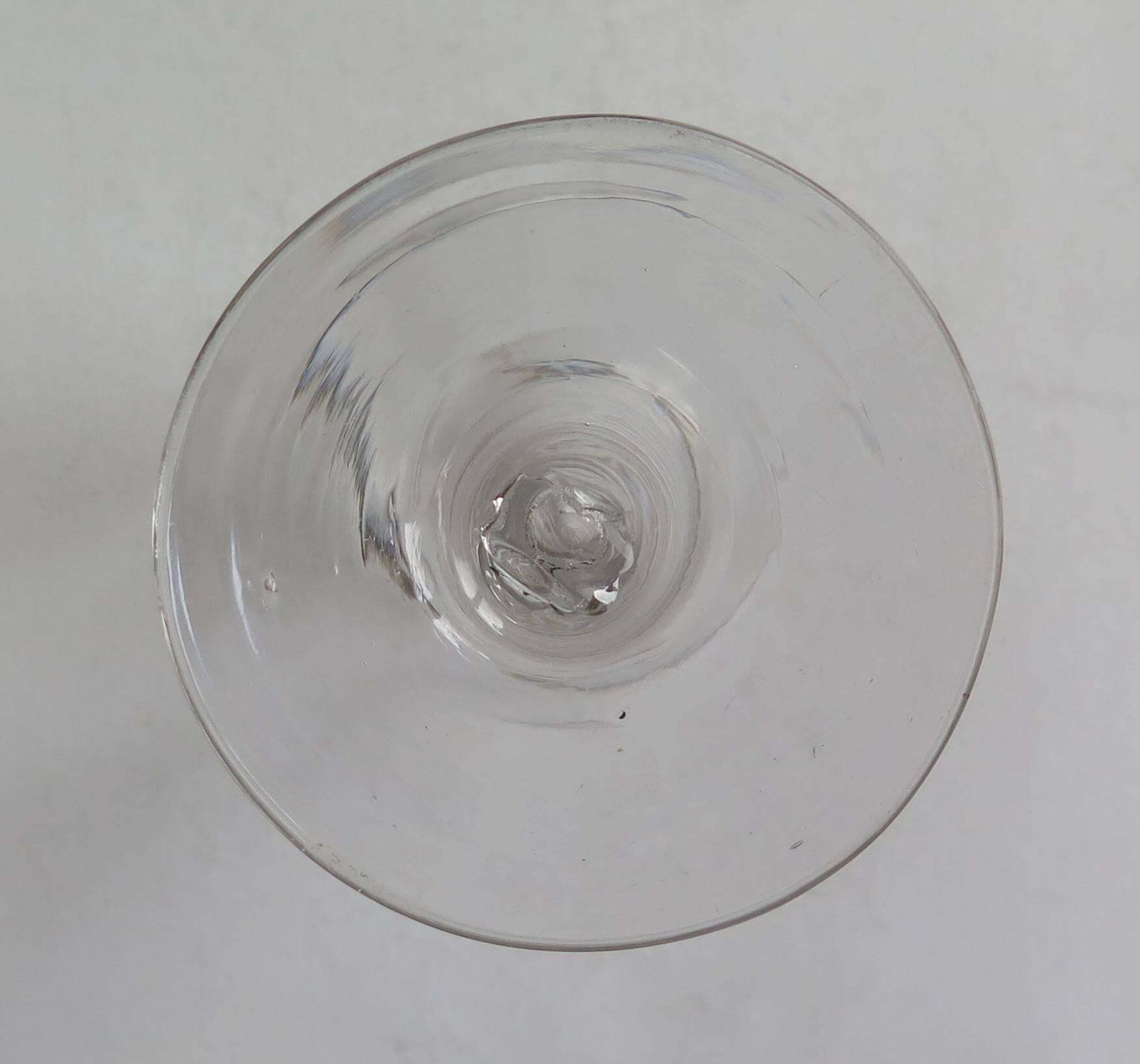 photo for sale Georgian Ale Or Wine Drinking Glass Hand Blown Cotton Twist Stem, English C 1765