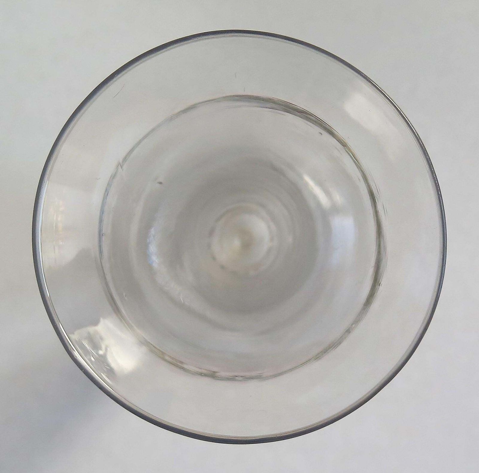 photo vinterior Mid 18th Century Georgian Tall Wine Glass Hand Blown Cotton Twist Opaque Stem