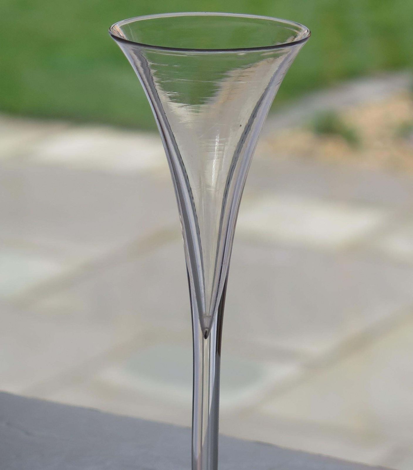 18thc Georgian Toasting Drinking Glass Drawn Trumpet Bowl   Rare, Circa 1750 photo Home Decor