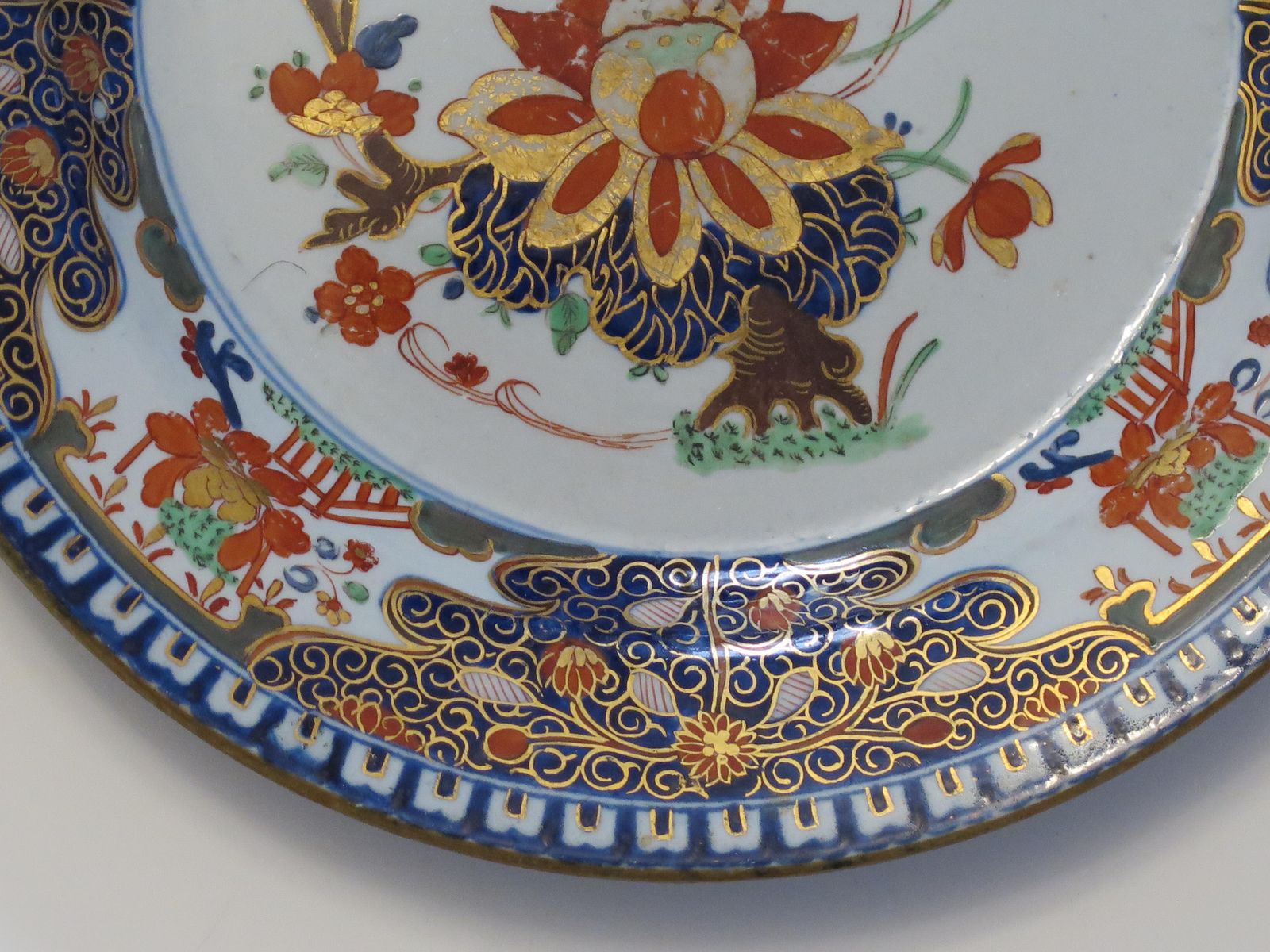 Very Early Turners Patent Ironstone Plate In Water Lily And Willow Ptn, Ca 1803 photo vintage