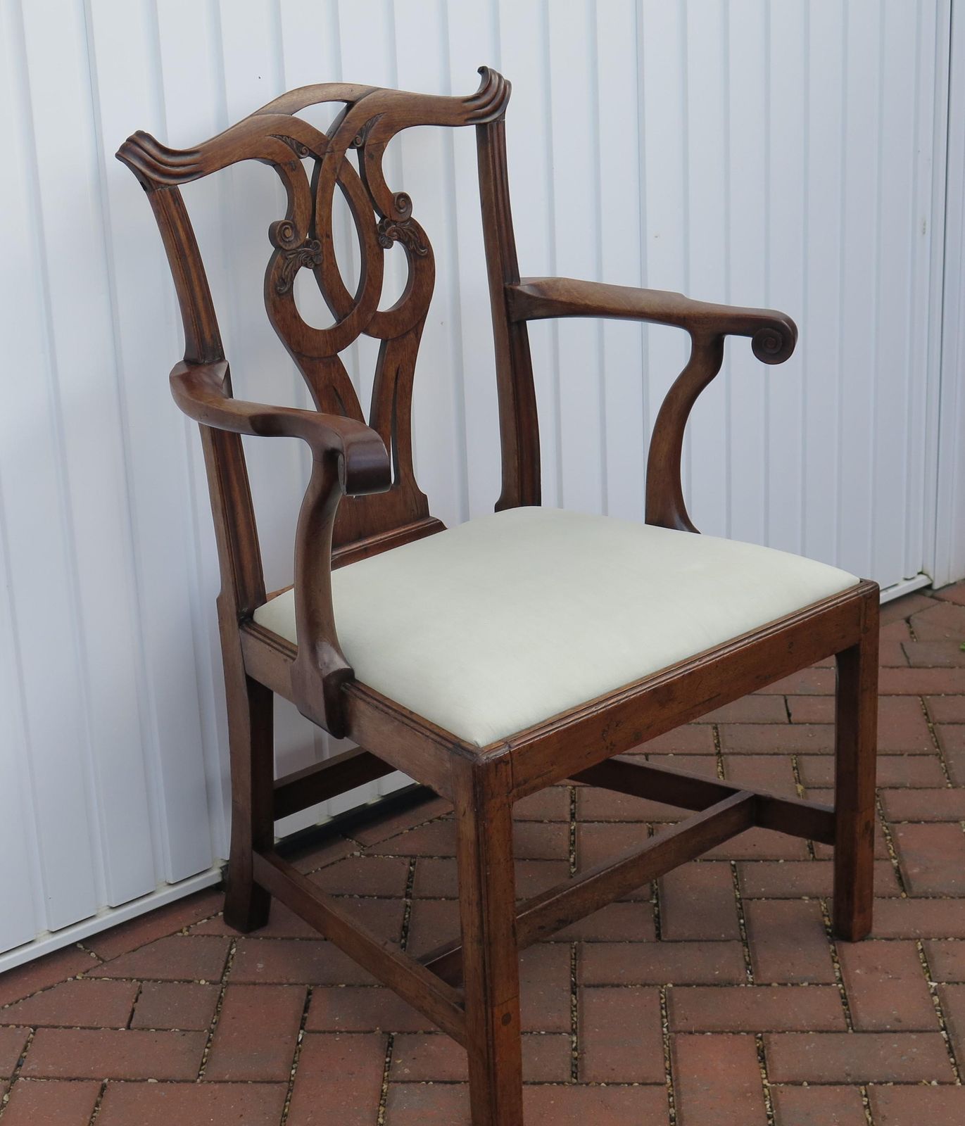 George 111 Period Chippendale Armchair Finely Carved, Circa 1760 photo Furniture