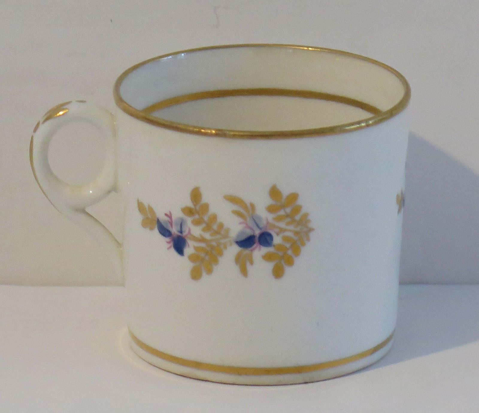 George 111 Early Minton Porcelain Coffee Can Hand Painted  Pattern 76, Ca 1805 photo buy