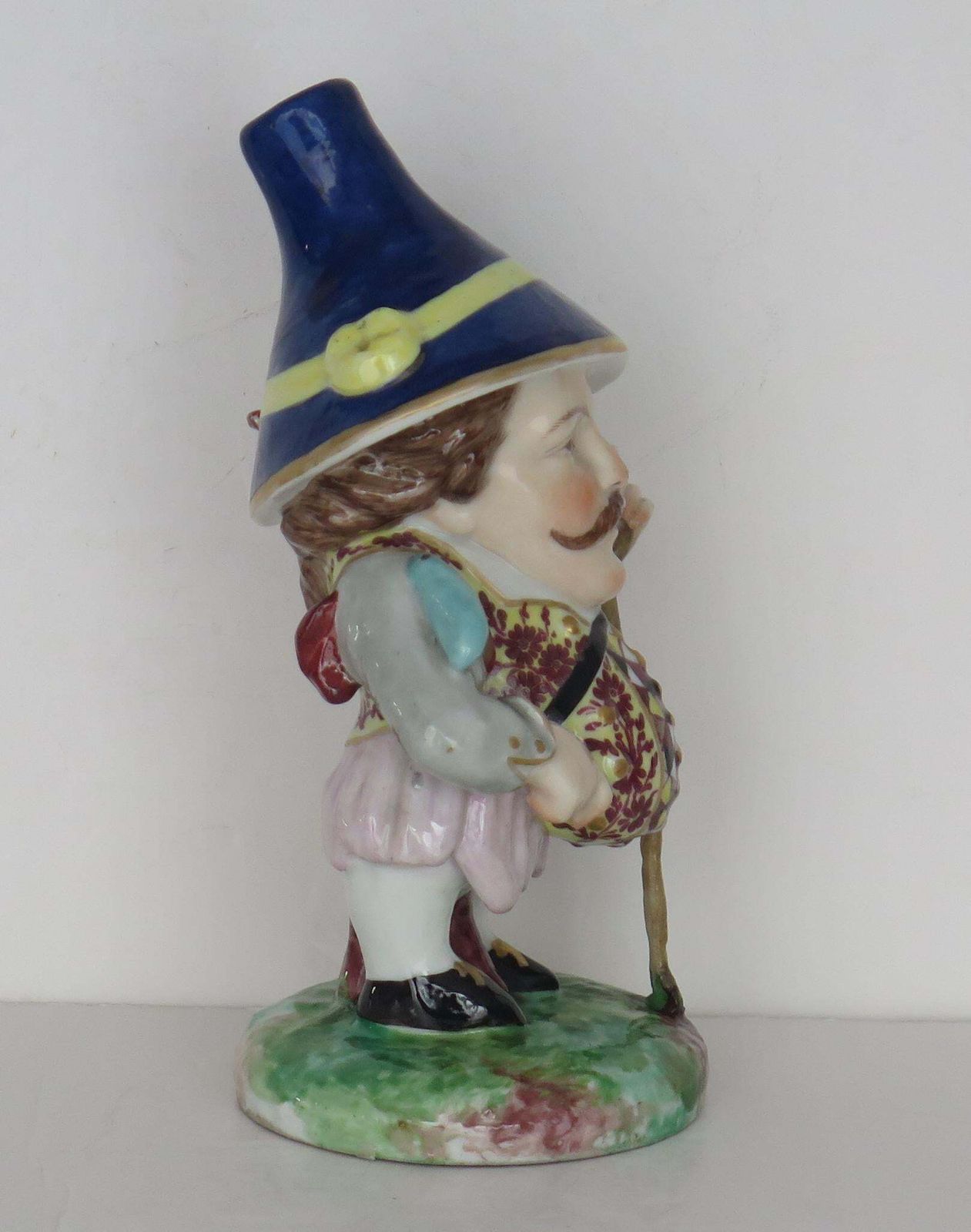 Pair Of Derby Mansion House Dwarf Figures Porcelain, 19th Century photo vinterior