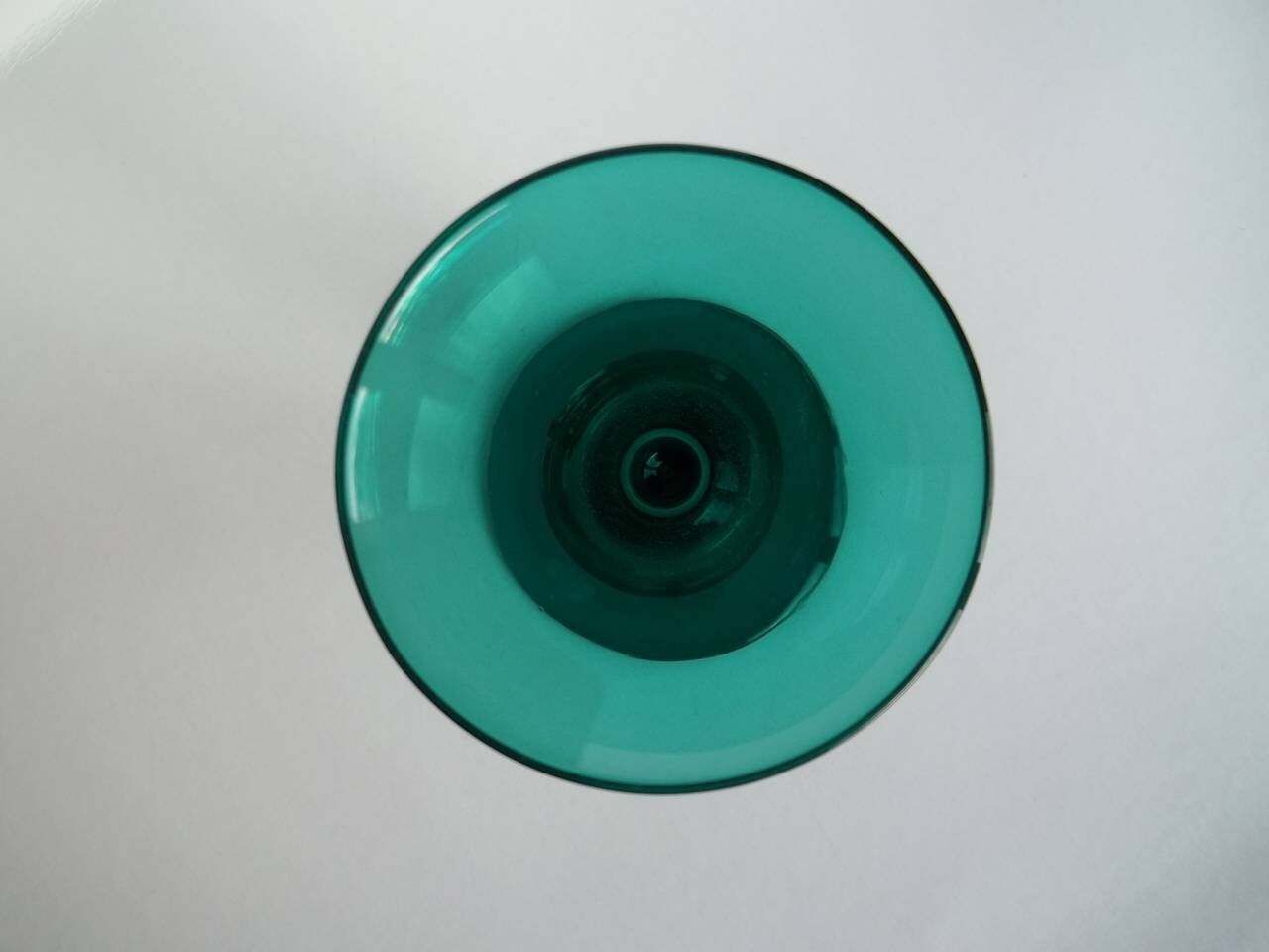 Georgian Wine Glass Bristol Green Bell Bowl Knopped Stem, English, Circa 1815 photo 219.0