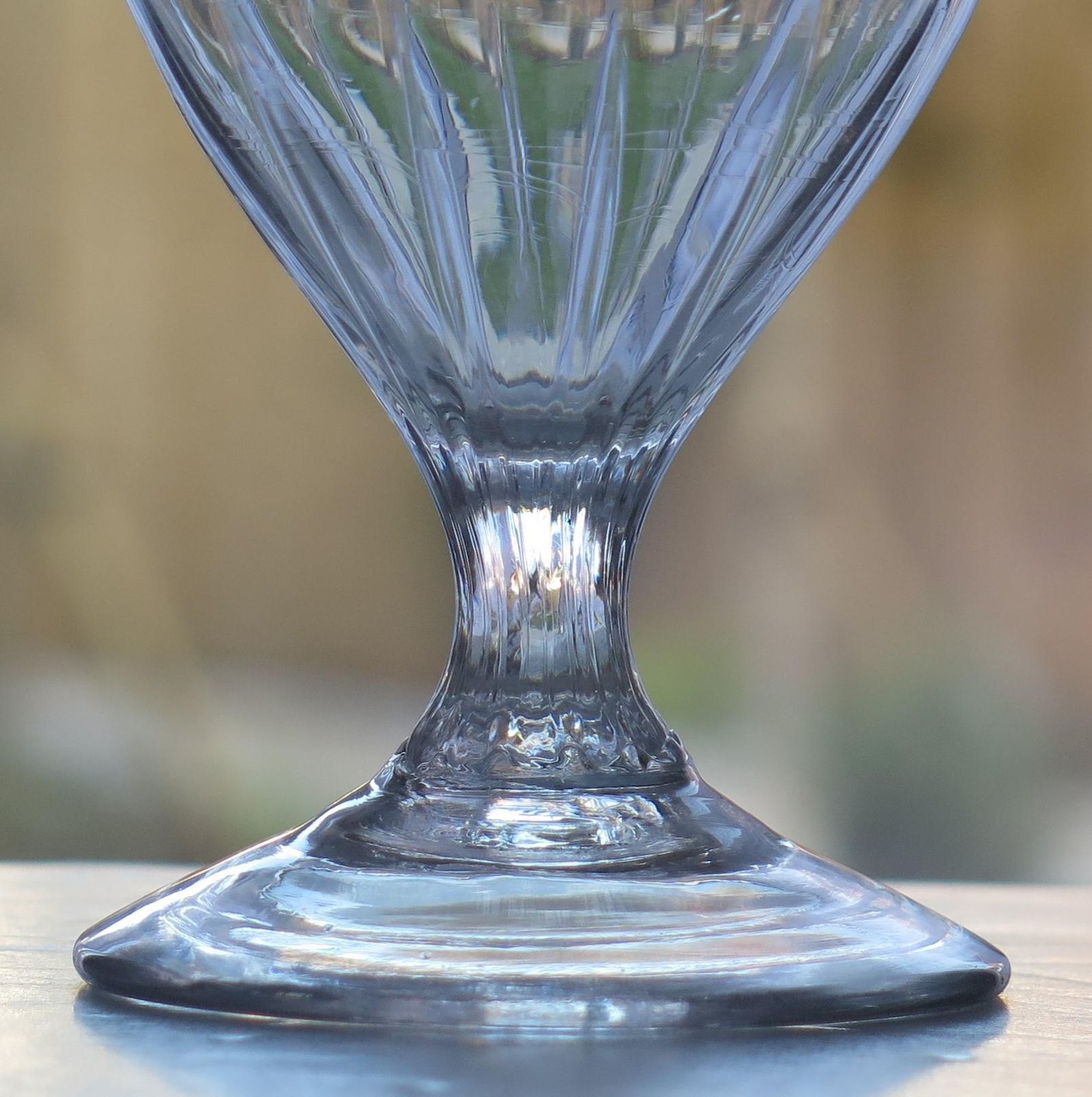 Georgian Rummer Drinking Glass Engraved Handblown Lead Glass, English, Ca 1800 photo Home Decor
