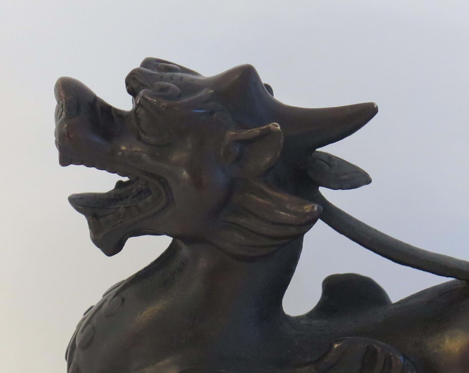 Art Antique Pair Of Chinese Bronze Foo Dogs Good Detail, 19th Century Qing Dynasty photo