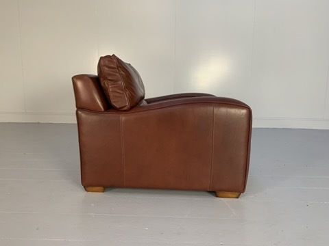Duresta “Panther” Armchair – In Brown “Mustang” Leather photo for sale