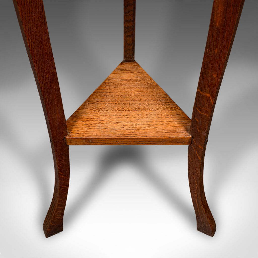 photo furniture Antique Decorative Jardiniere Stand, English, Coopered Oak, Planter, Circa 1920
