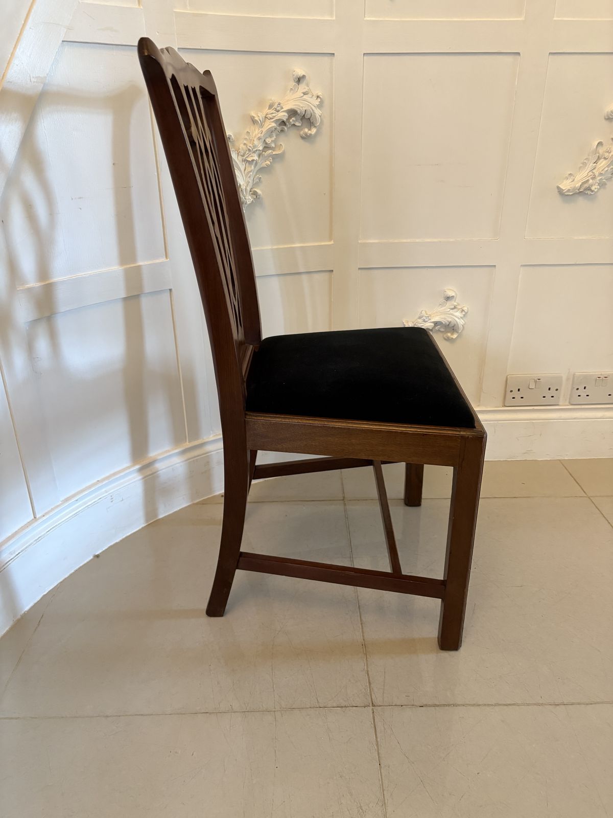 Set Of 8 Antique Early 20th Century Quality Mahogany Dining Chairs photo vinterior