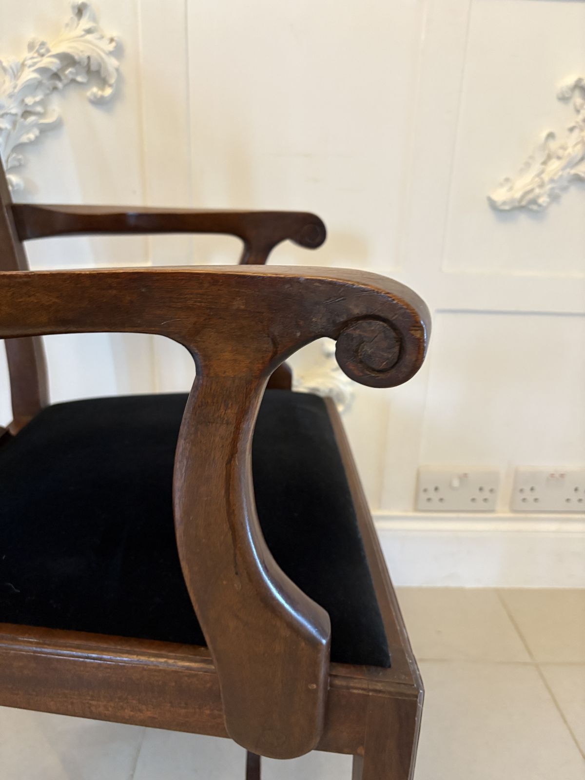 Set Of 8 Antique Early 20th Century Quality Mahogany Dining Chairs photo buy
