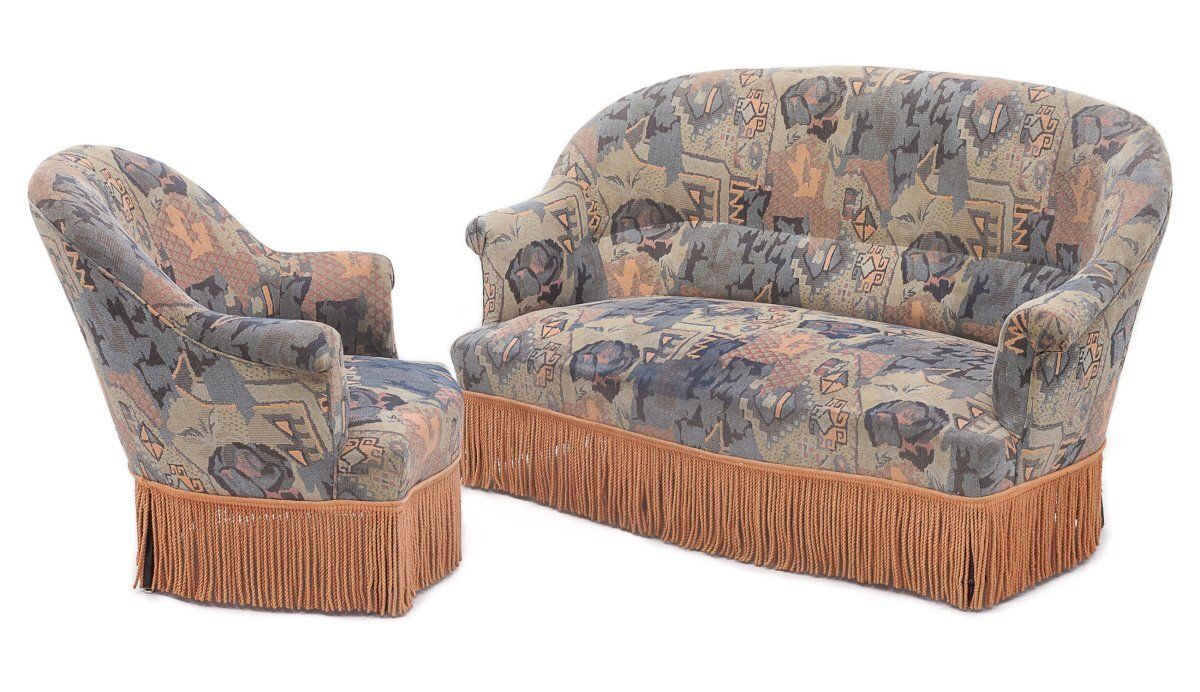 Toad Lounge Set Consisting Of A Bench And An Armchair.