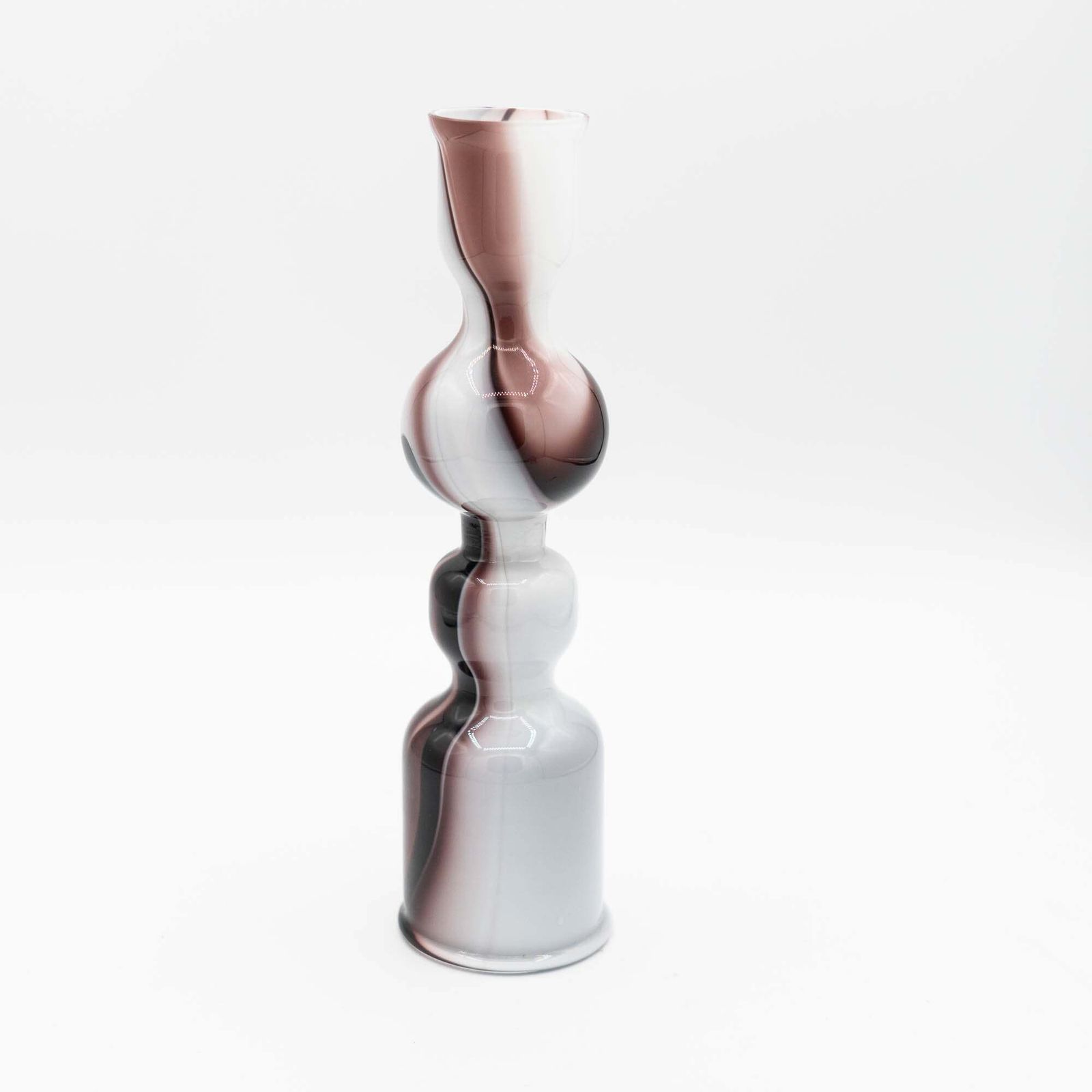 Vintage Purple & White Murano Glas Vase   Bicolore   Carlo Moretti   1970s photo Home Decor