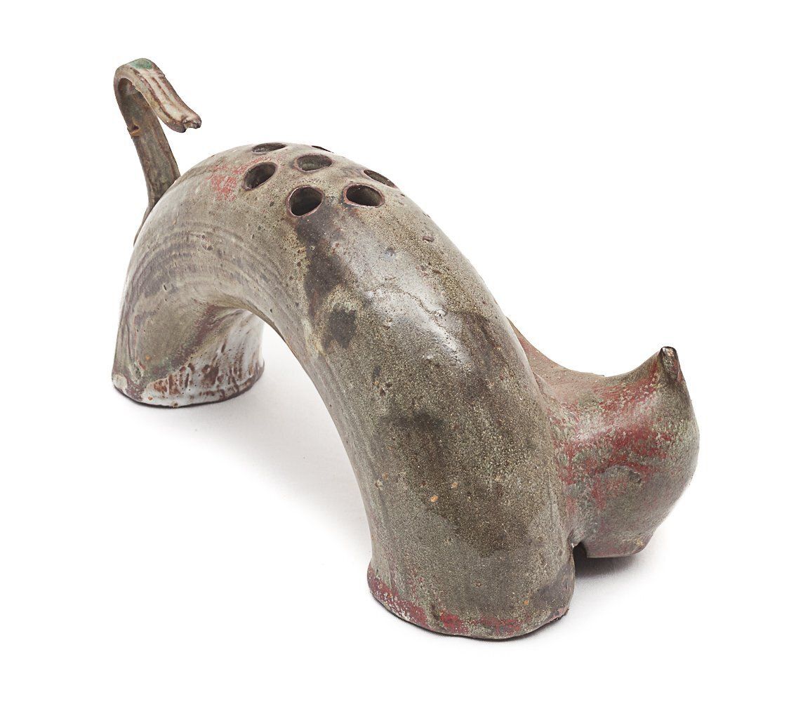 Ceramic Representing A Stylized Cat. photo vinterior