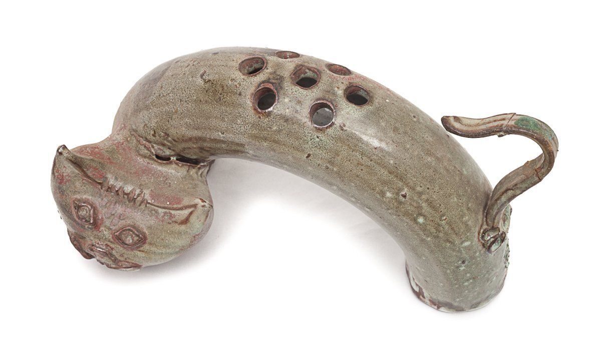 Ceramic Representing A Stylized Cat. photo buy
