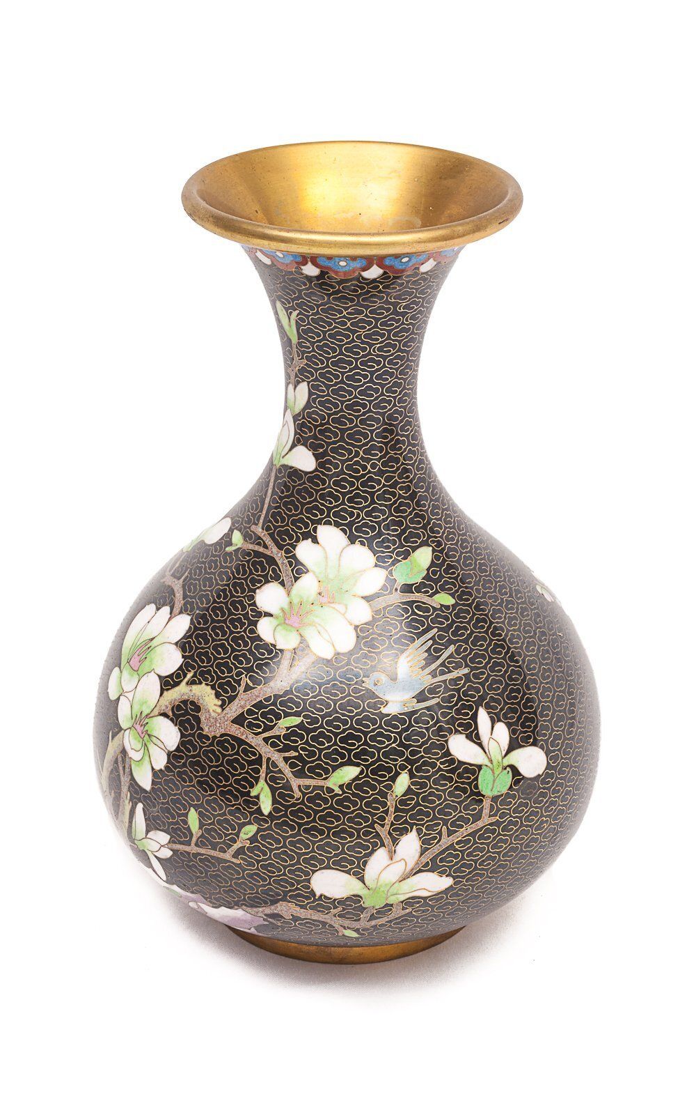 Chinese Enamelled Brass Vase, Early 20th Century photo furniture