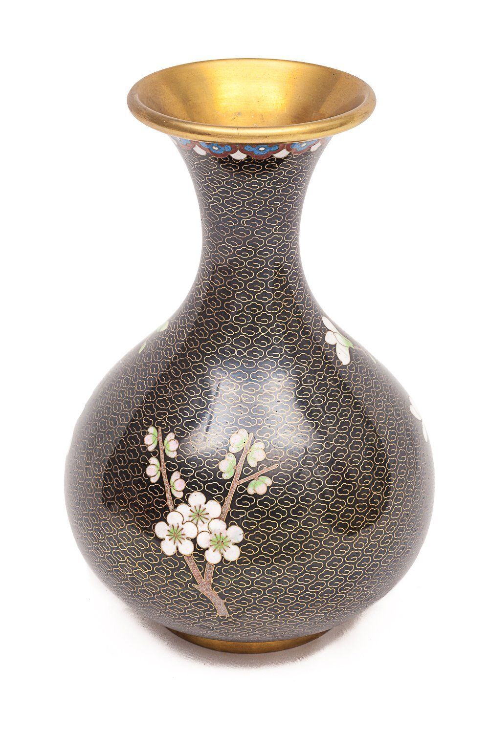 Chinese Enamelled Brass Vase, Early 20th Century photo Home Decor
