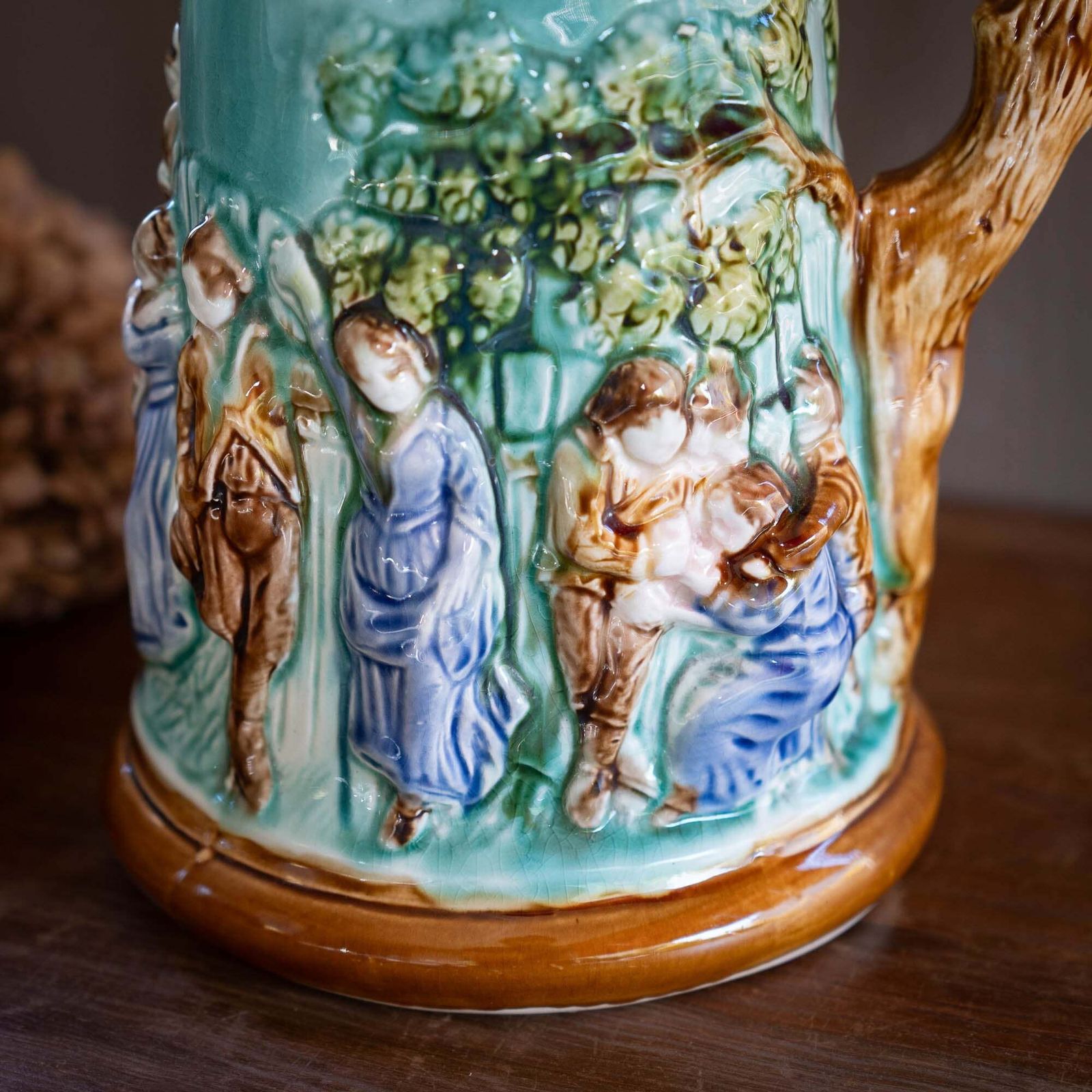 Antique Majolica Jug   Mouzin Leach & Cie   Nimy Les Mons   Ca 1890 photo Home Decor