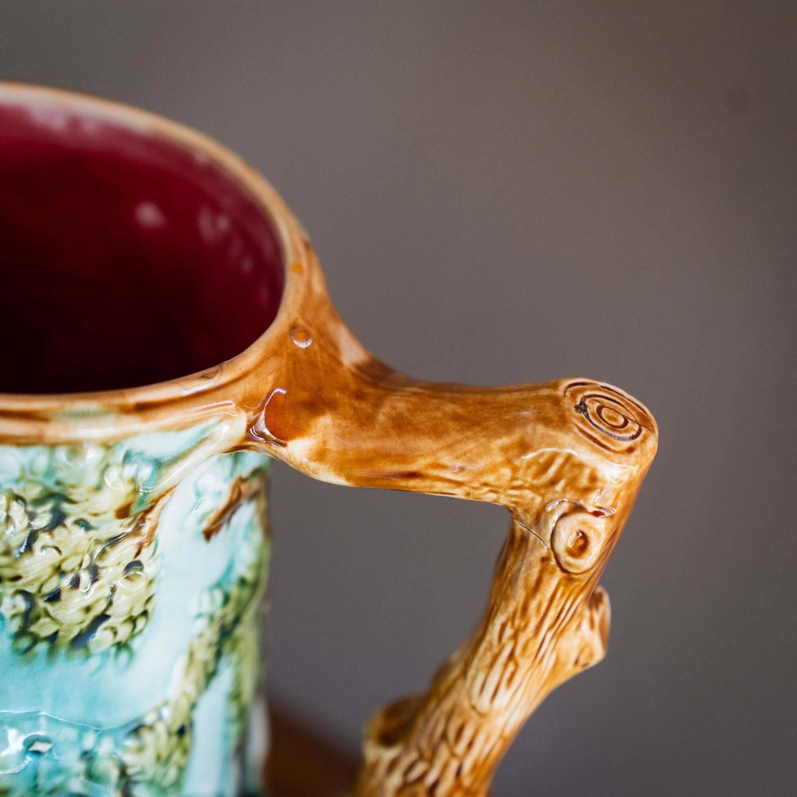 Antique Majolica Jug   Mouzin Leach & Cie   Nimy Les Mons   Ca 1890 photo 344.0