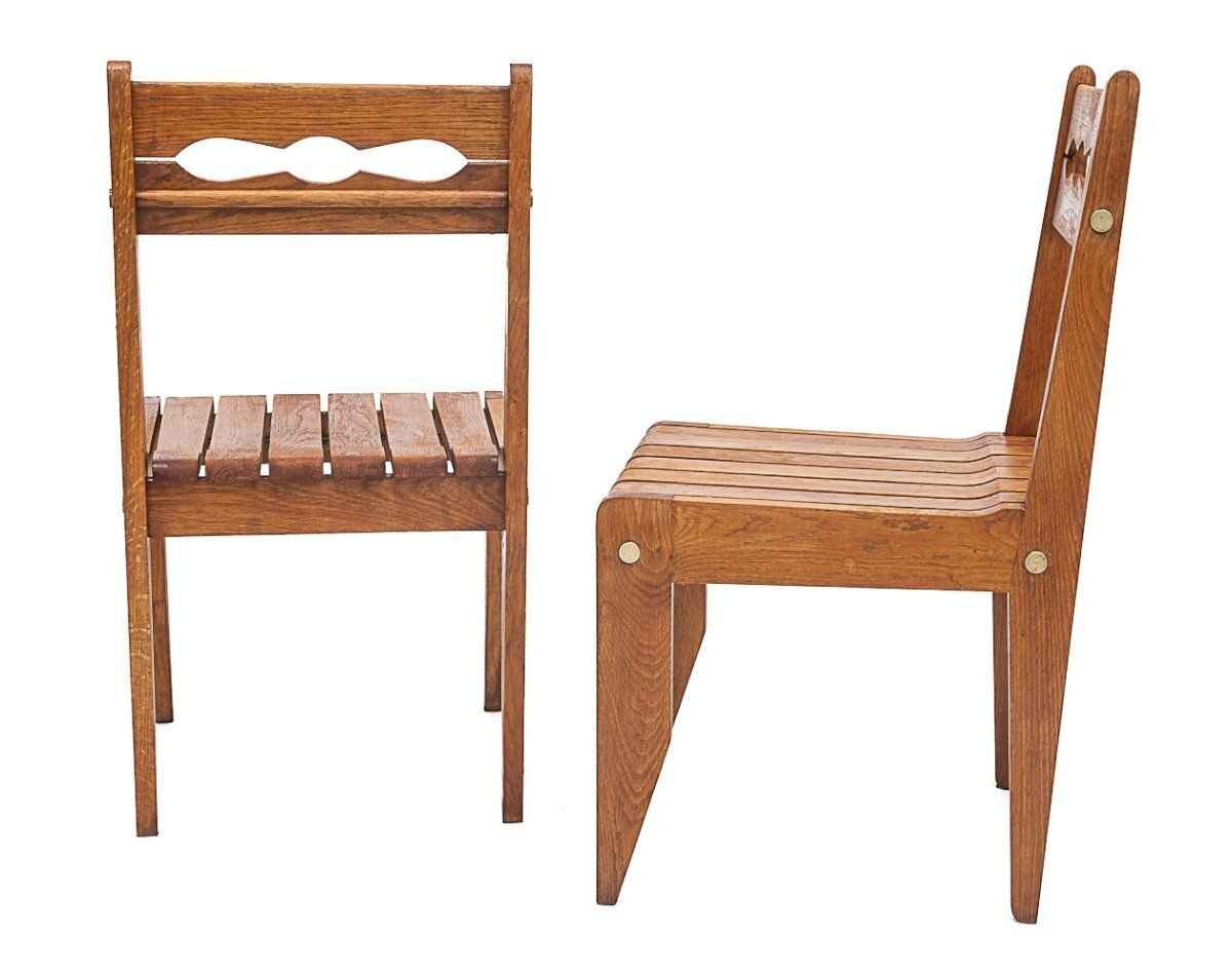 Set Of 4 Guillerme And Chambron Chairs photo 1808.0