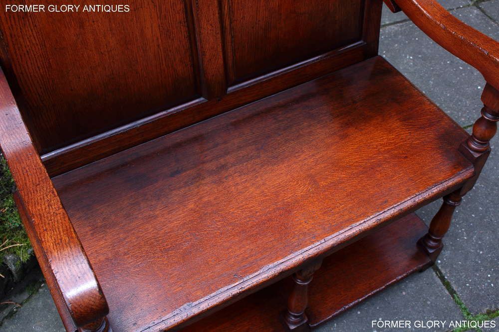 A Titchmarsh And Goodwin Solid Oak Tavern Seat / Settle / Pew / Hall Armchair / Bench photo buy