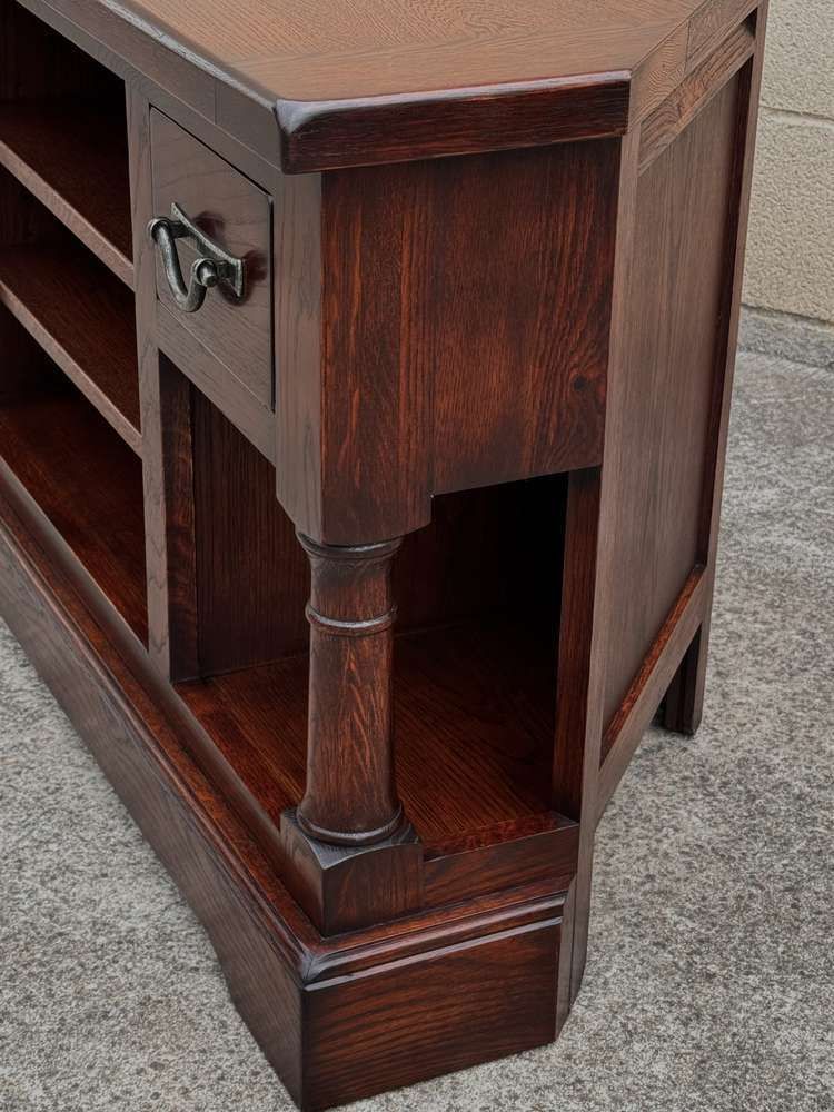 photo buy A Wood Brothers Old Charm Tudor Brown Oak Corner Tv Cabinet / Stand / Media Unit
