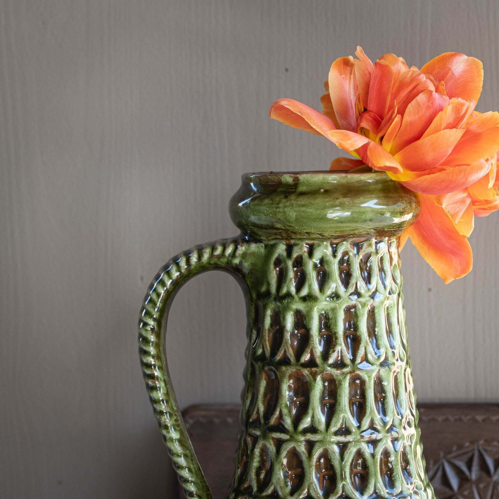Rare Mid Century Tall Green Vase   Carstens Tönnieshof   Form 7166 30   1970s photo for sale