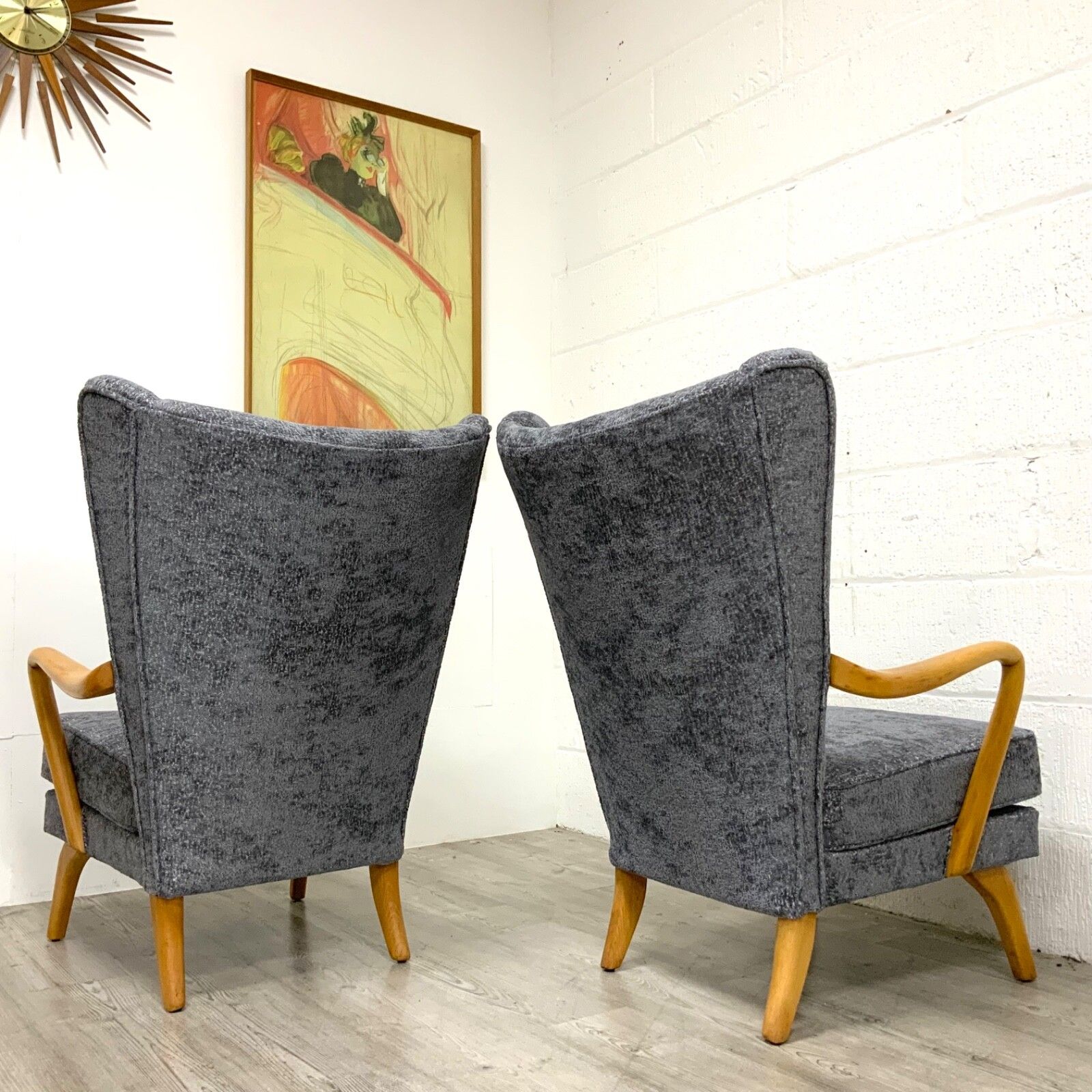 A Pair Of Howard Keith “Bambino” Lounge Chairs Mid Century Vintage Reupholstered photo 1995.0