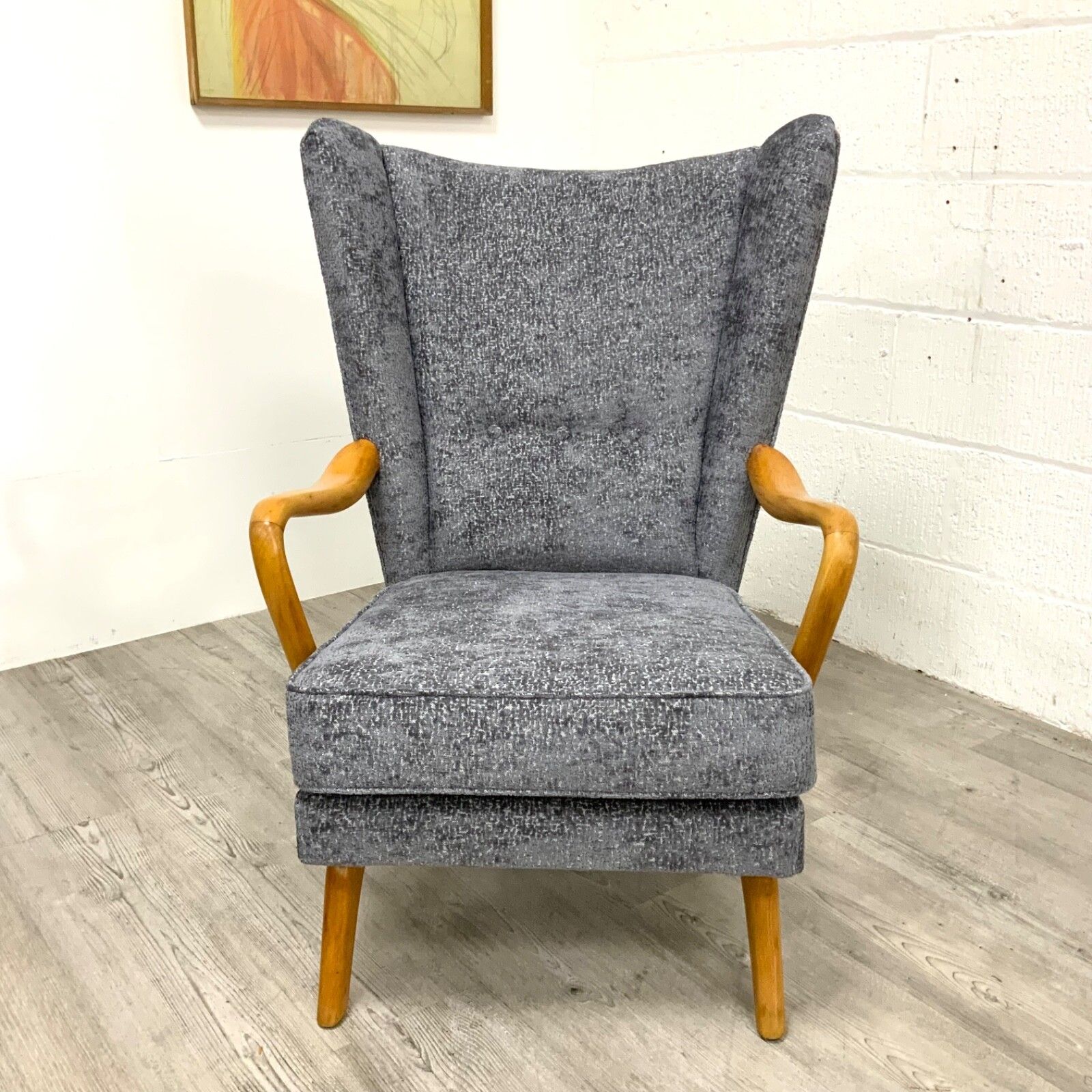 A Pair Of Howard Keith “Bambino” Lounge Chairs Mid Century Vintage Reupholstered photo buy