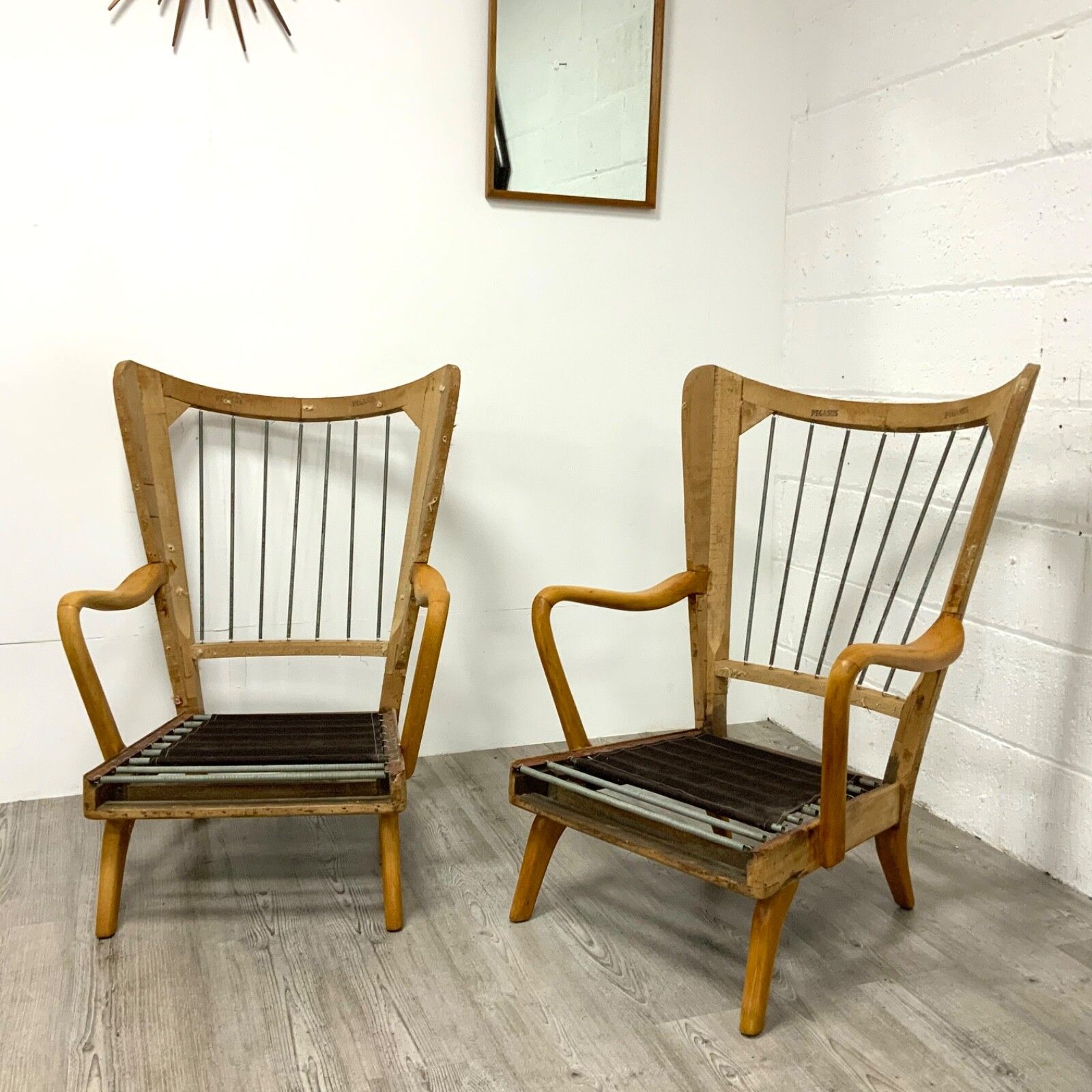 photo vintage A Pair Of Howard Keith “Bambino” Lounge Chairs Mid Century Vintage Reupholstered