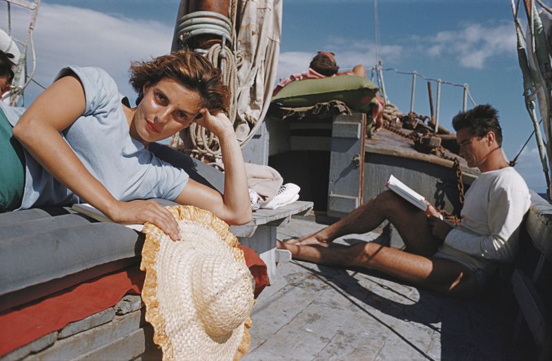 Slim Aarons 'Capri Cruise' Framed White