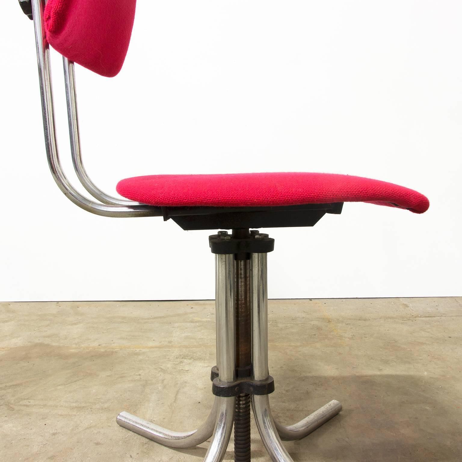 1960s, Fana Metaal Schiedam, Adjustable Swivel Office Chair photo buy