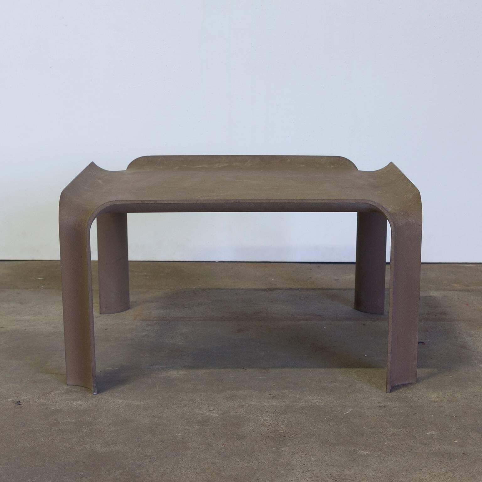 1967, Pierre Paulin, Early More Elegant Side Table Model 877 In Chocolate Brown photo furniture