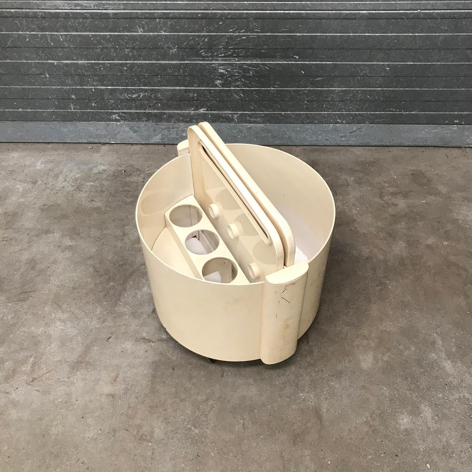 Mobile 1970s Plastic Vintage Space Age Bar In Off White, Circa 1970 photo furniture