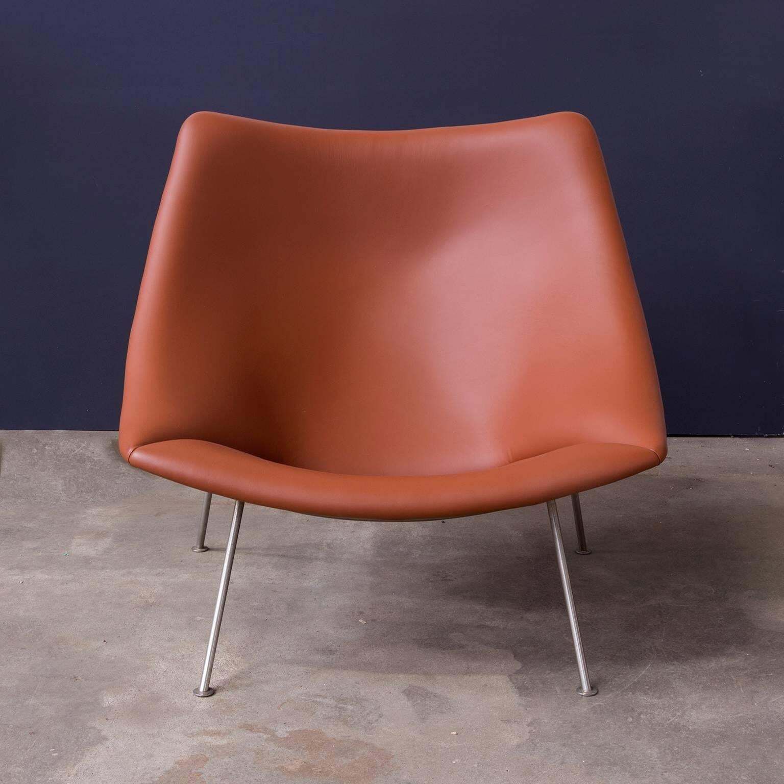 1959, Pierre Paulin, Large Early Oyster, Easy Chair F157 In Brown Leather photo 2687.0