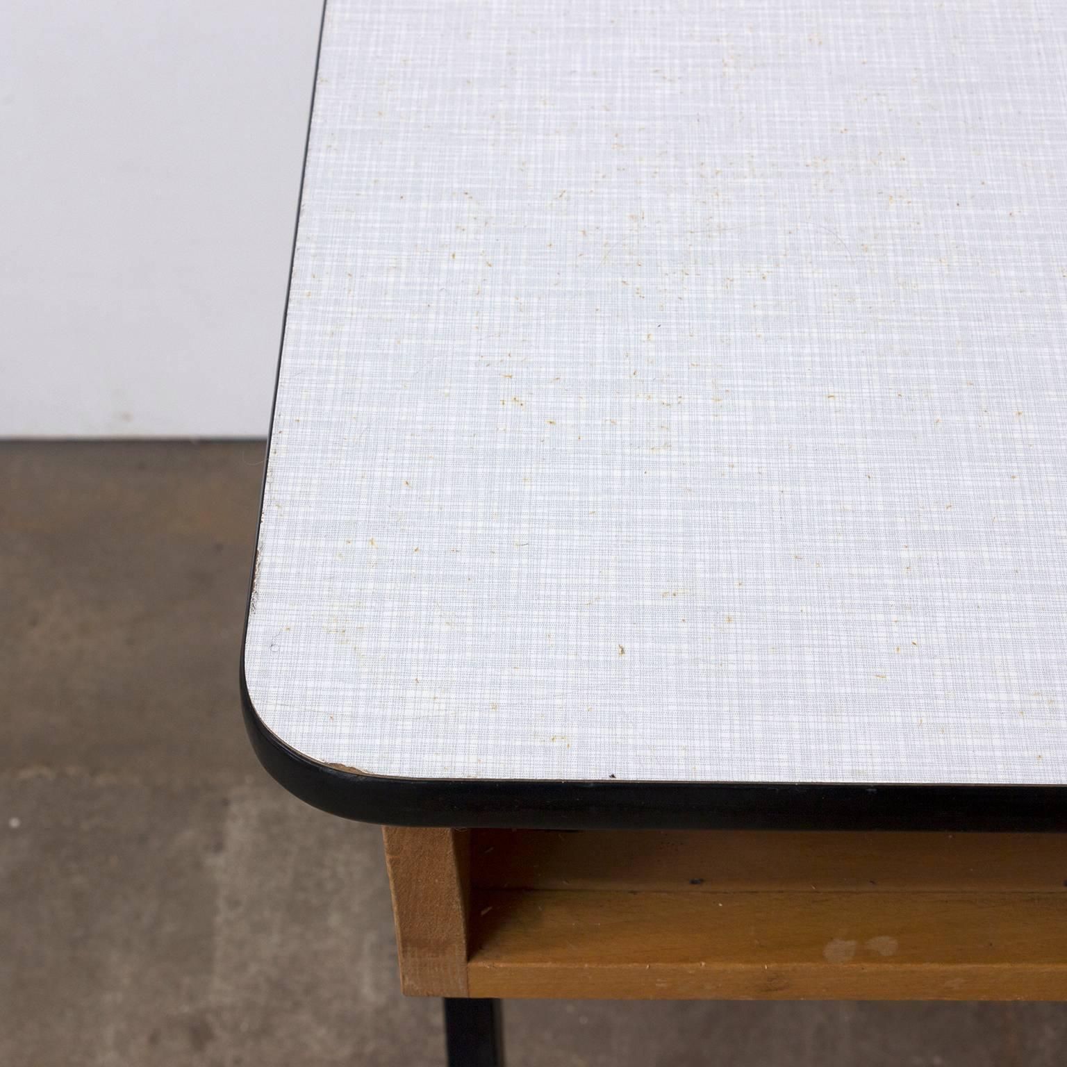 photo for sale 1954, Coen De Vries For Devo Wooden Writing Desk With Red Drawer And Formica Top