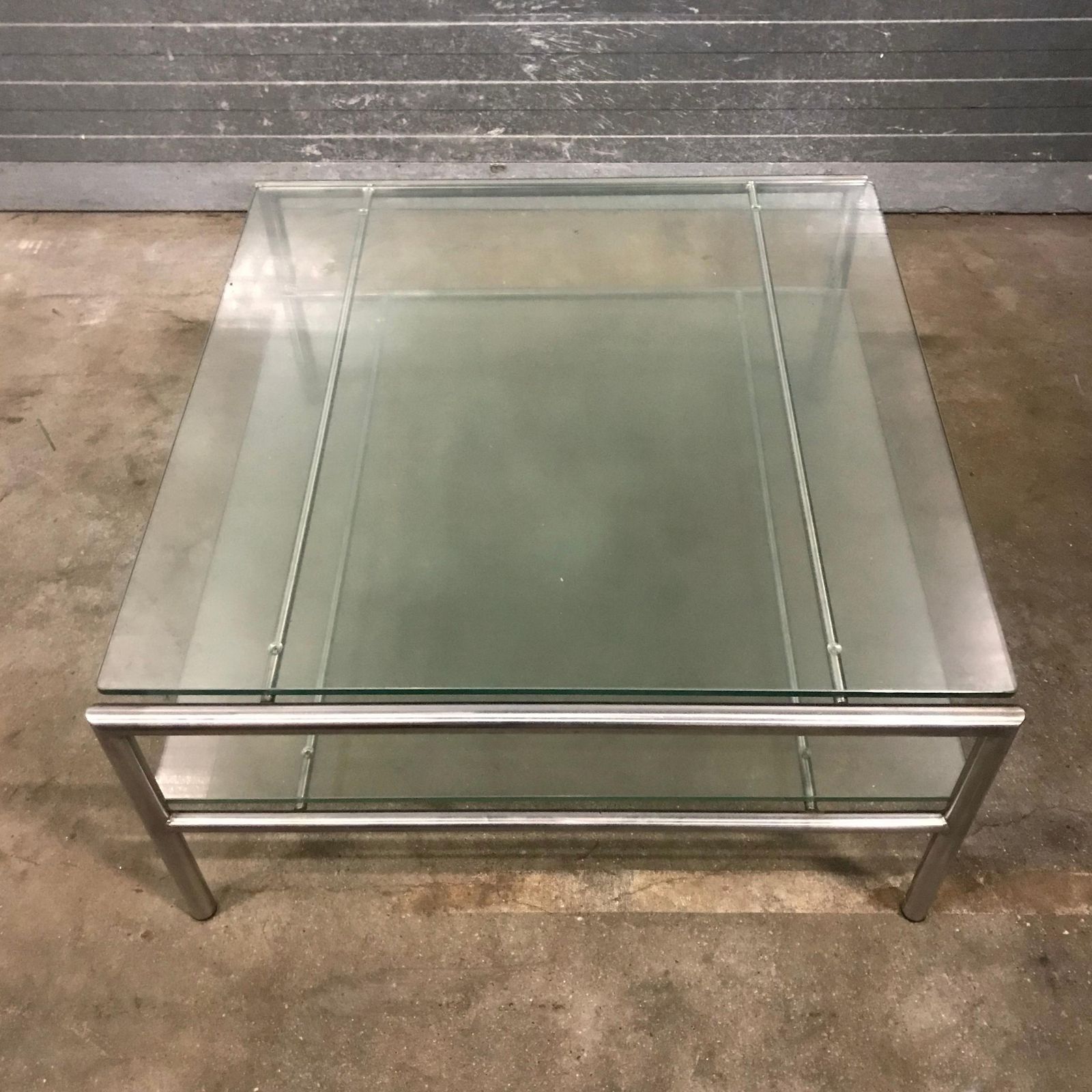 1965, Martin Visser, Rare Double Glas Coffee Table Designed For Szz01 Easy Chair photo for sale