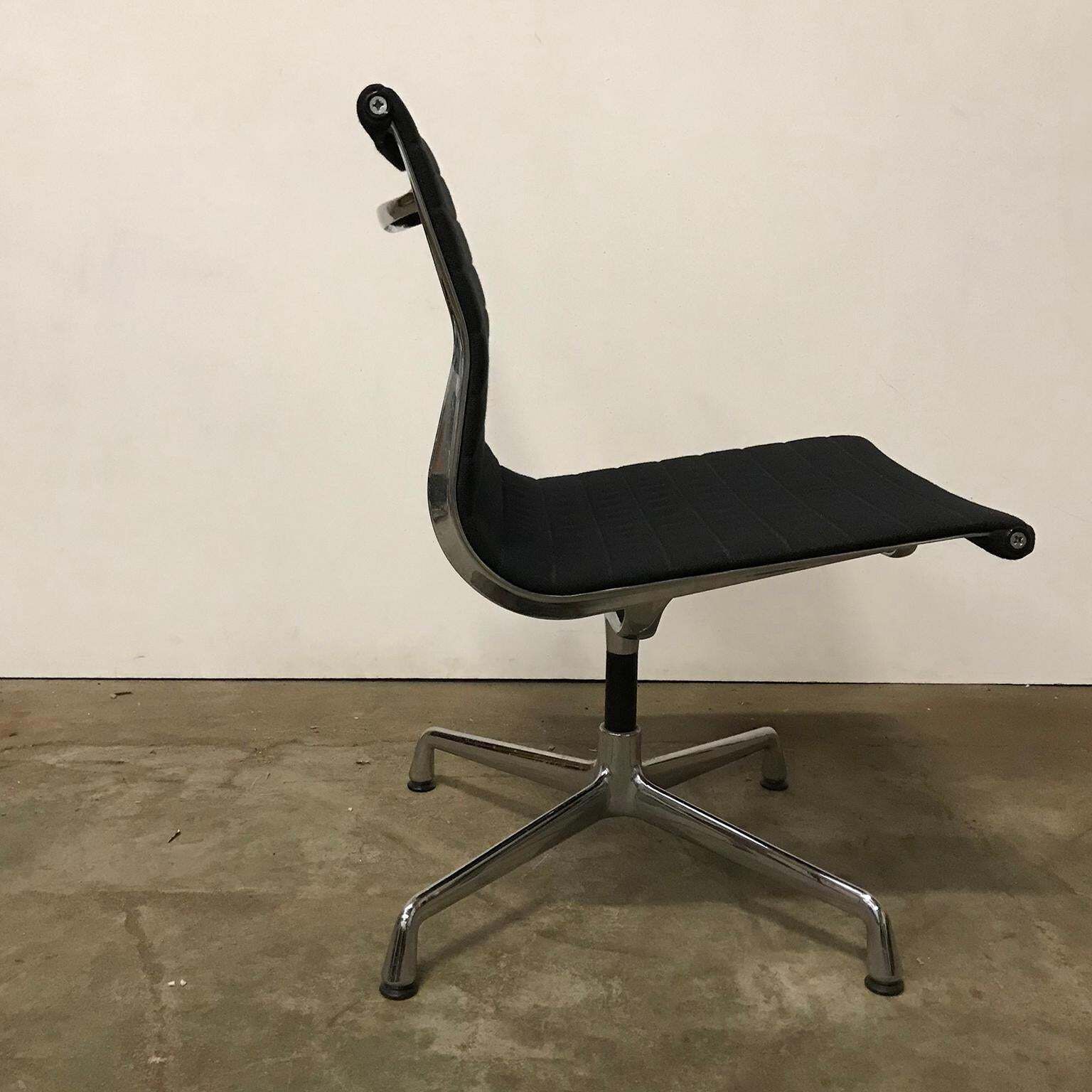 1958, Eames, Ea 107 For Herman Miller, Static Non Swivel Alu Chair photo for sale