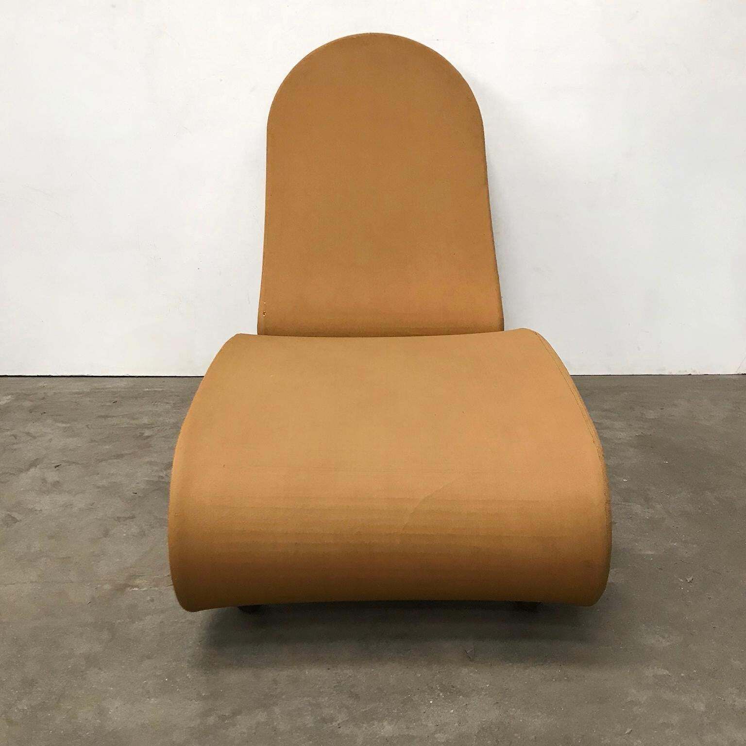 5929.0 1973, Verner Panton For Rosenthal, 1 2 3 Serie, Rare Chaise Longue, Ochre Fabric photo