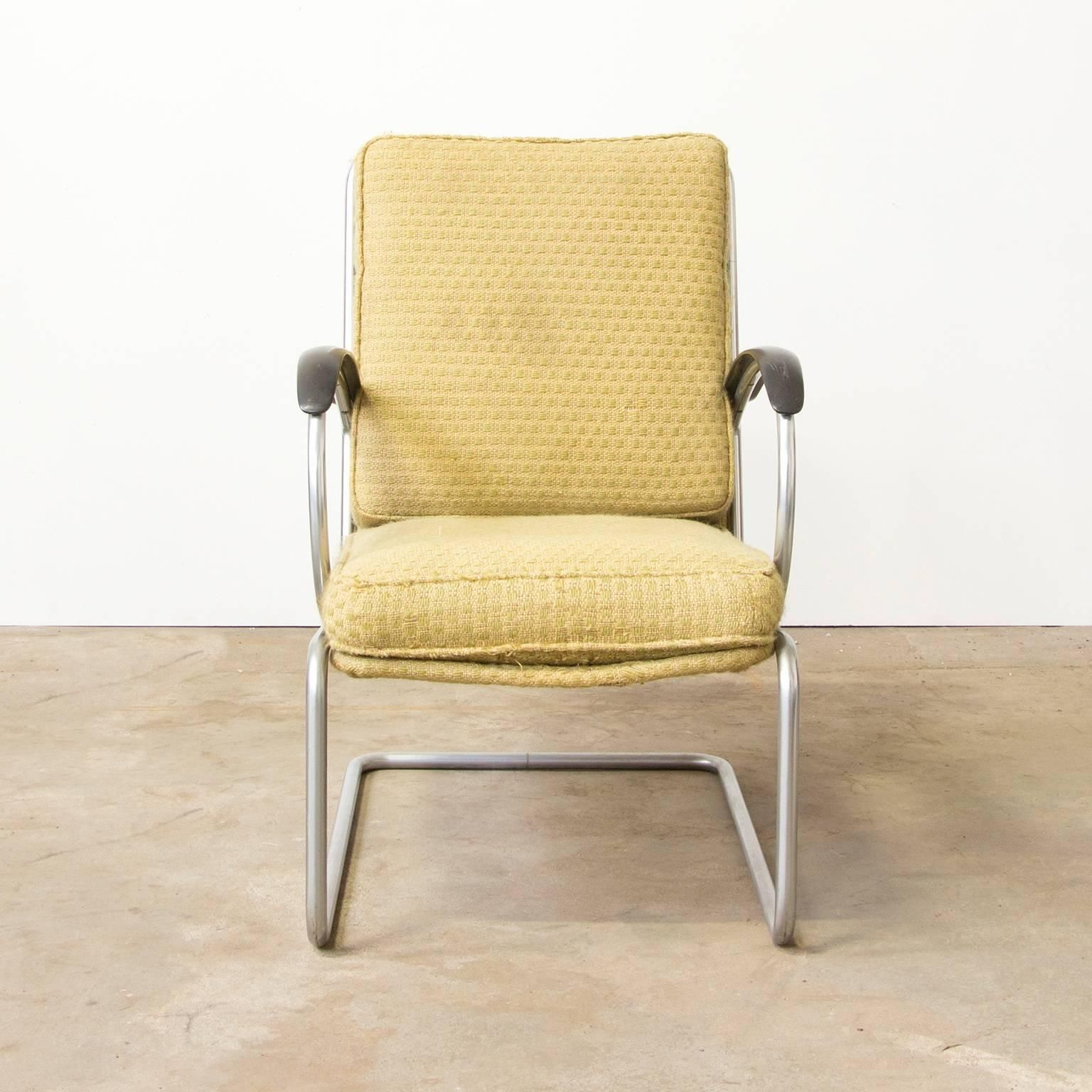 1933, W.H. Gispen For Gispen Culemborg, Easy Chair 409 By Gispen Designed Fabric photo 2005.0