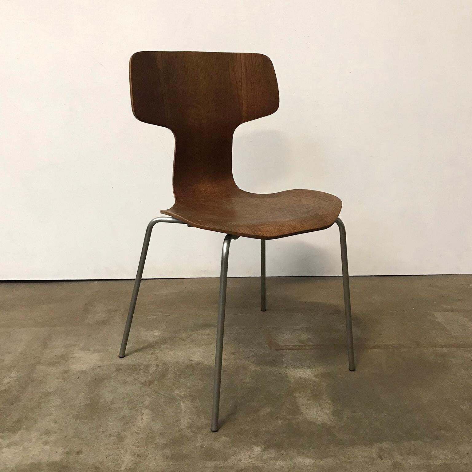 1955, Arne Jacobsen For Fritz Hansen, Original, Rare, Chair 3103 With Grey Base photo for sale