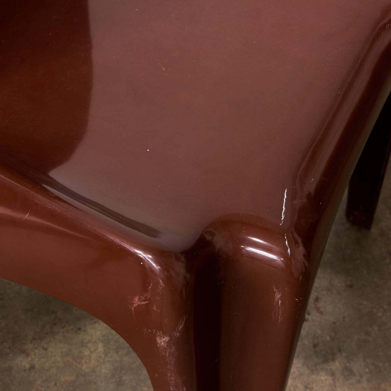 1969, Helmut Bätzner For Bofinger, Set Of Four Brown Chairs Modell B 1171 photo vintage
