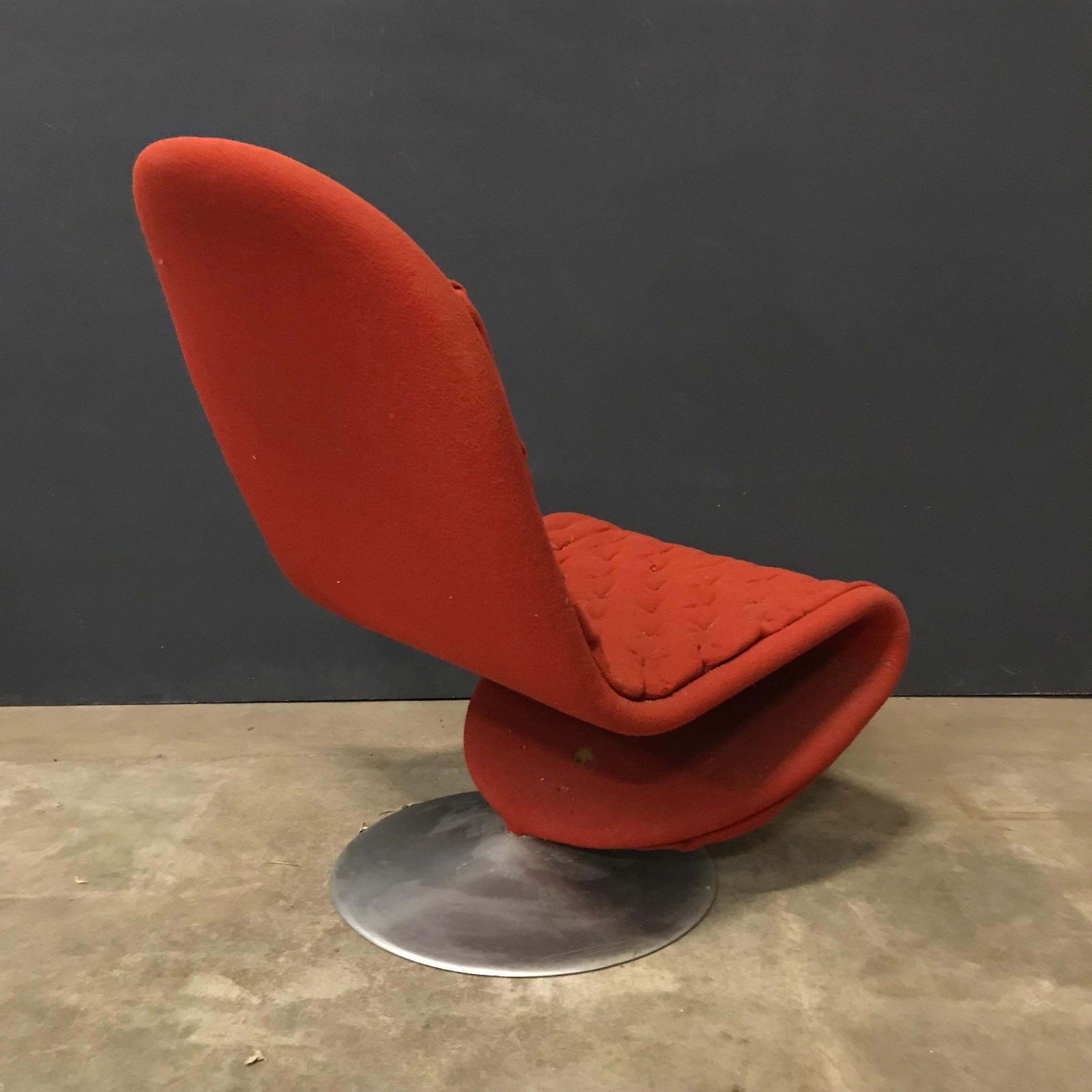 1973 Verner Panton, 1 2 3 Serie Easy Chair In Original First Fabric photo for sale