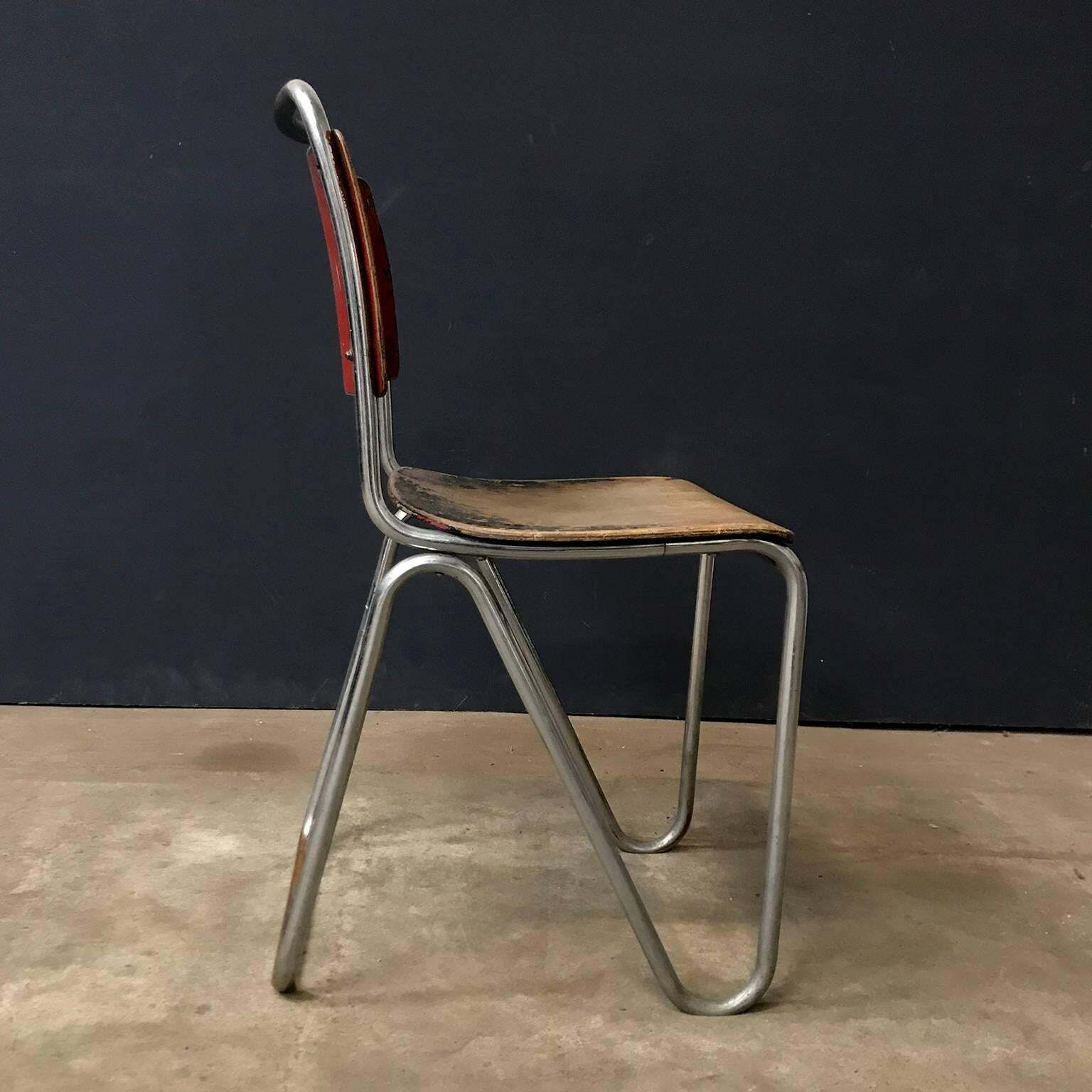 1927, W.H. Gispen For Gispen Culemborg, Original Pre War Gispen 102 Painted Wood photo furniture