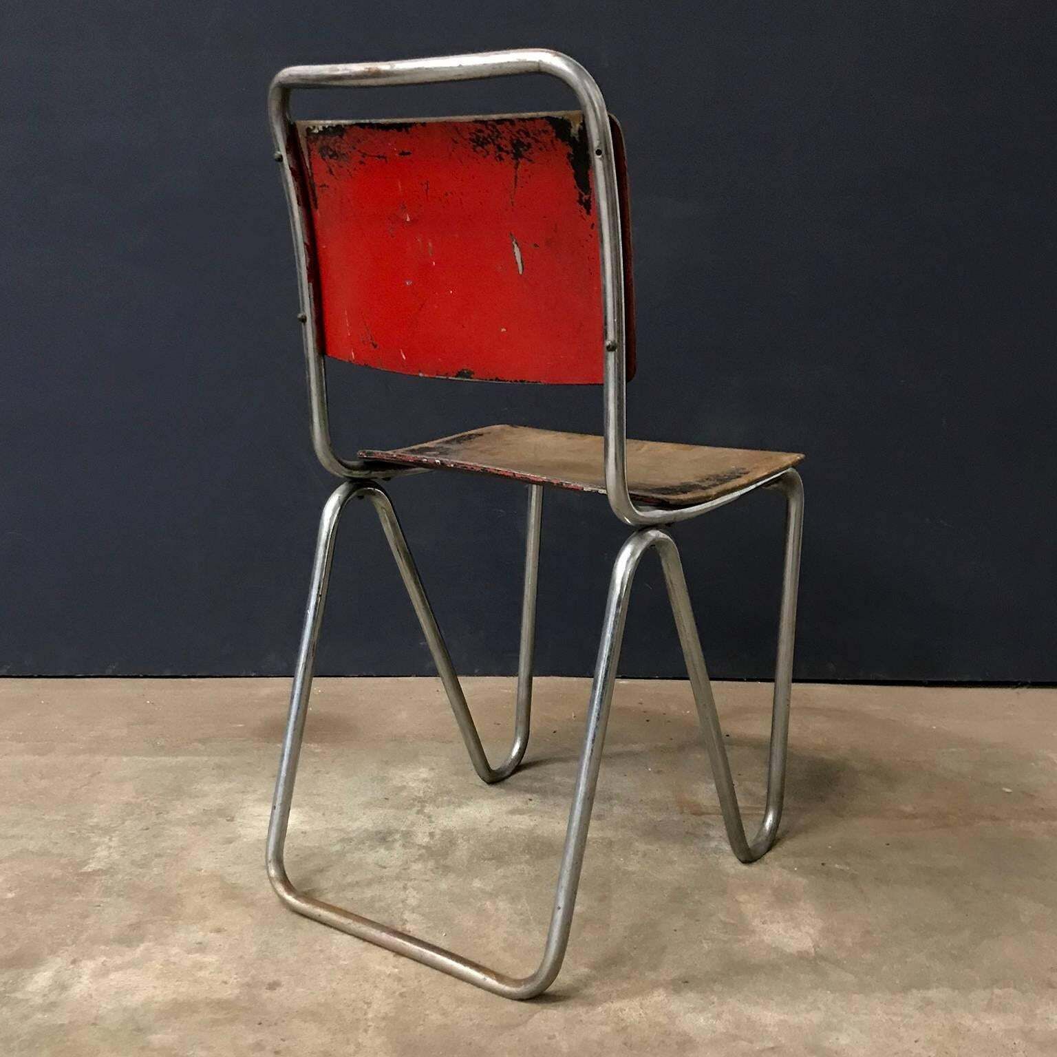 1927, W.H. Gispen For Gispen Culemborg, Original Pre War Gispen 102 Painted Wood photo Furniture