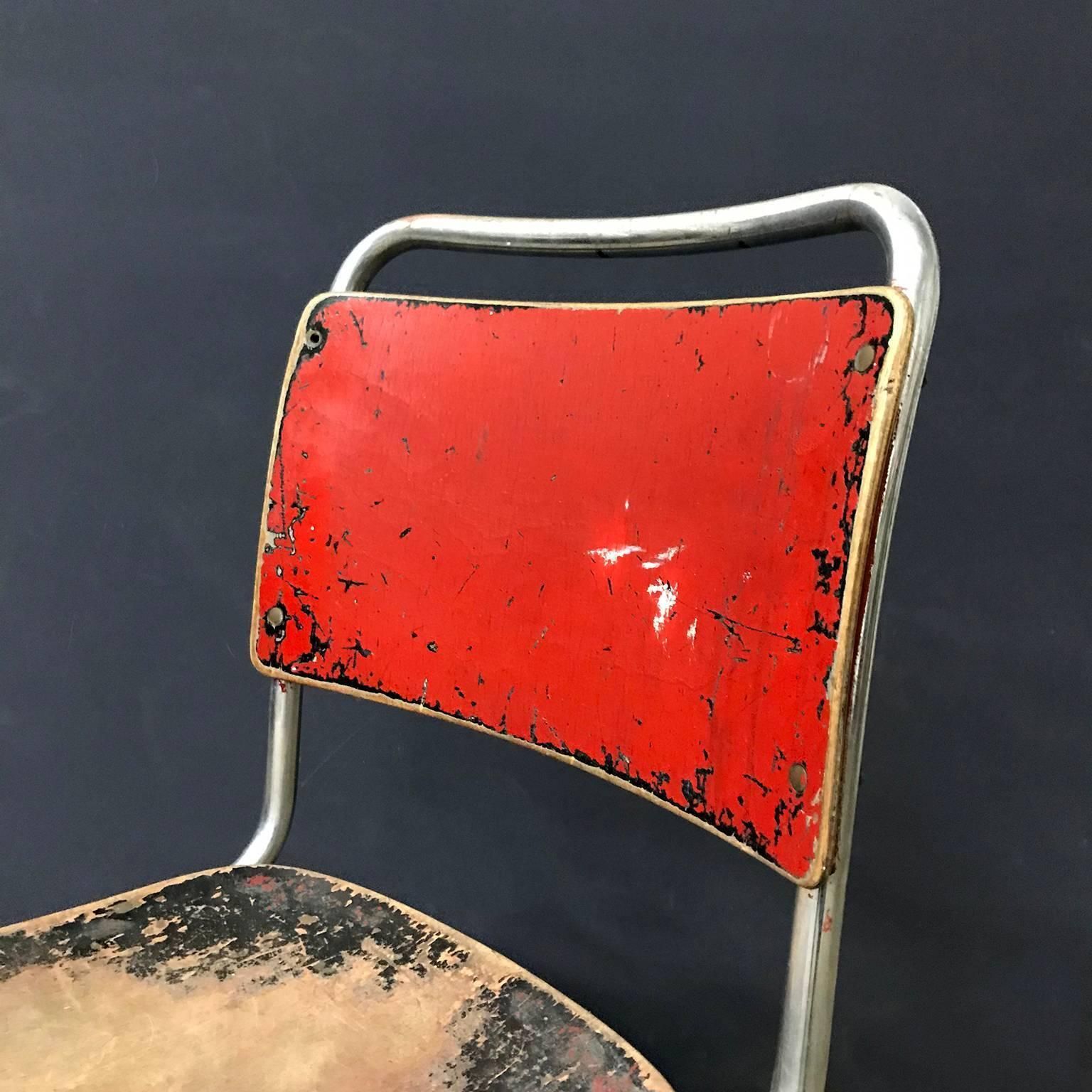 1927, W.H. Gispen For Gispen Culemborg, Original Pre War Gispen 102 Painted Wood photo vintage