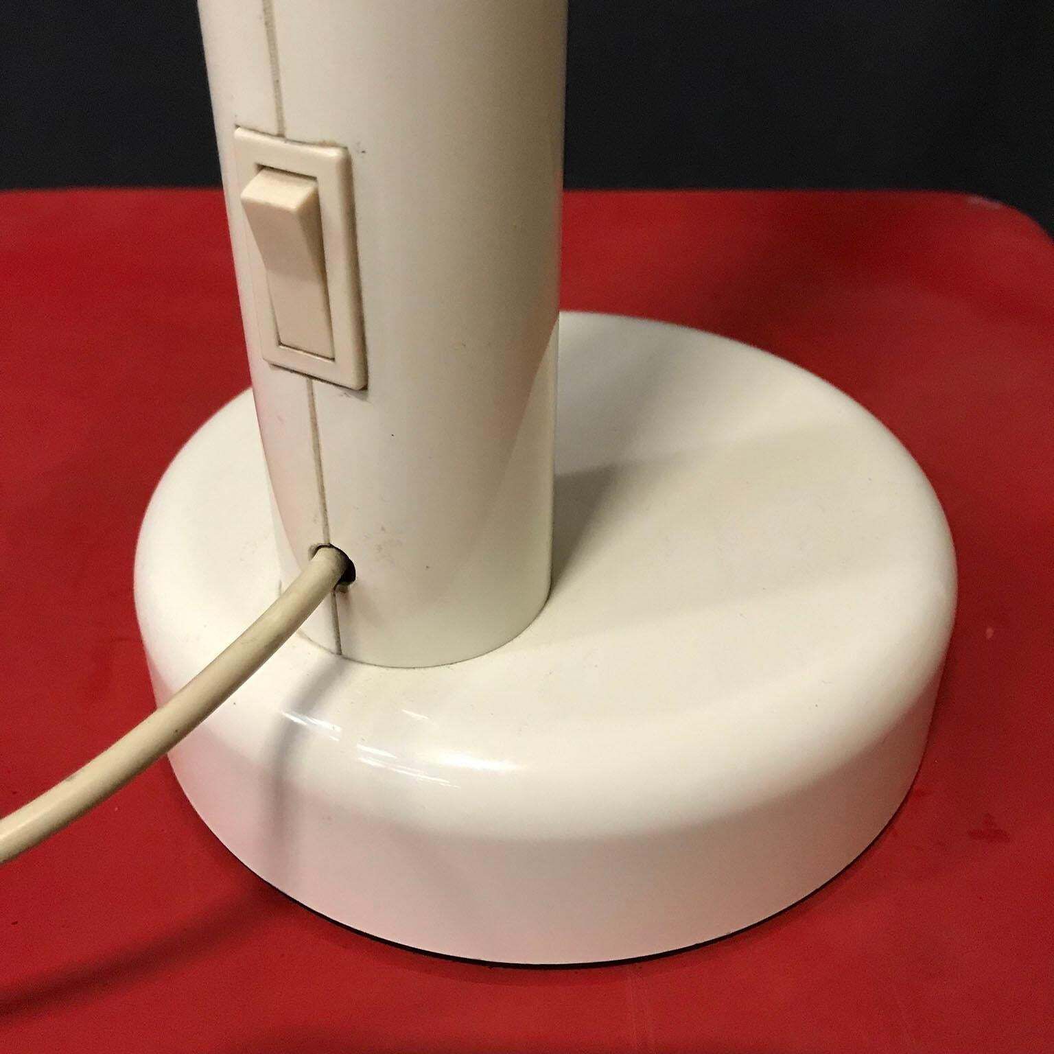 Lighting 1960, Anders Pehrson For Atelje Lyktan, Sweden, Tube Desk Lamp Off White Plastic photo