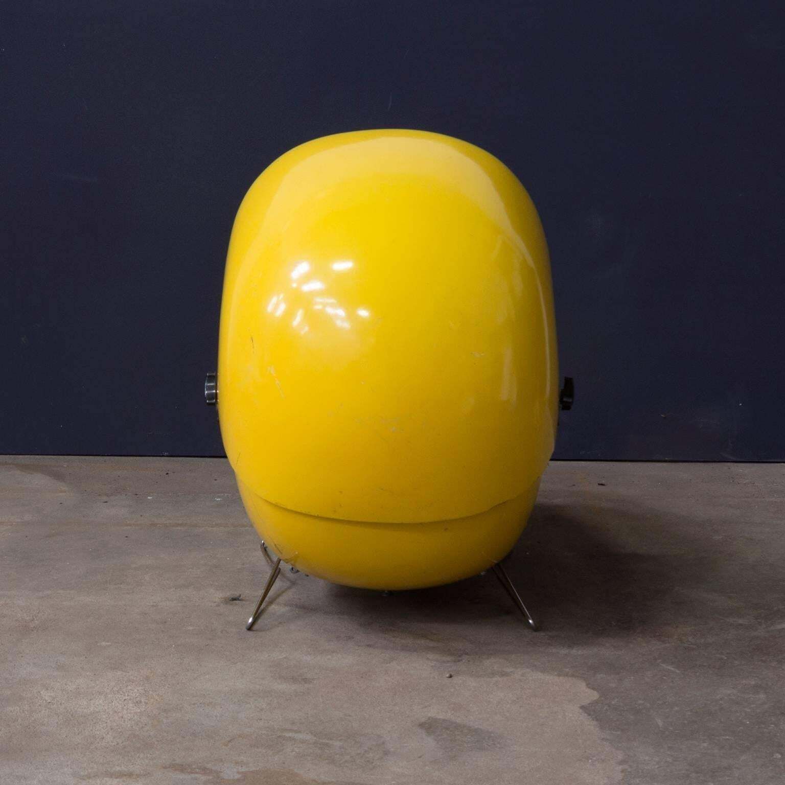 Original Travel Caddie In Bright Yellow Fiberglass / Black Interior, Circa 1960 photo for sale